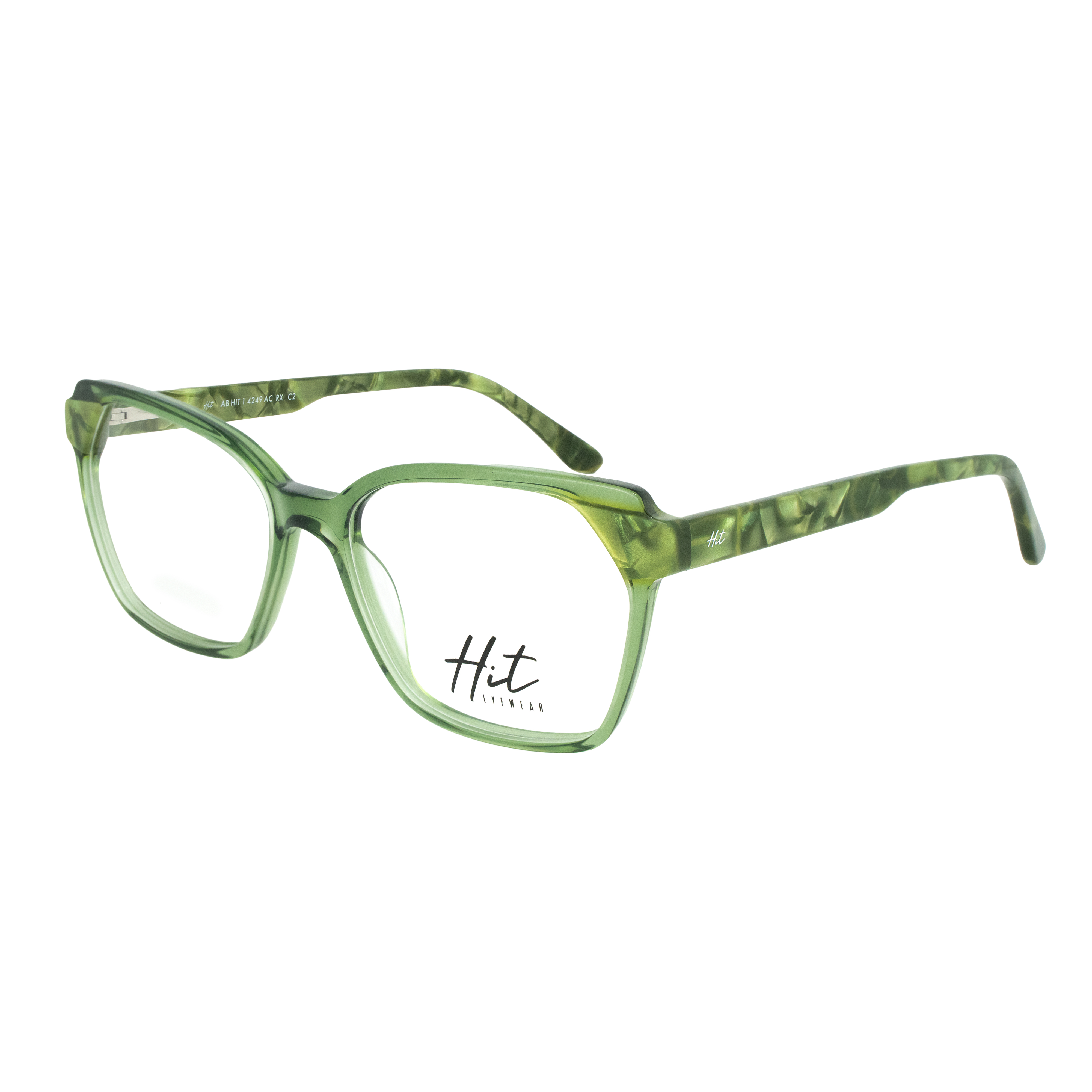Armação para Óculos de Grau Feminino Hit 1 4249 Verde Marmorizado Armação para Óculos de Grau Feminino Hit 1 4249 Verde Marmori