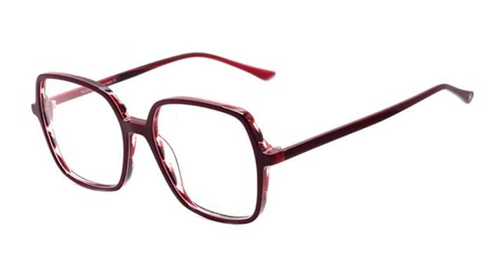 Armação de Óculos de Grau Feminina Hickmann HI6175 Quadrado Vermelho