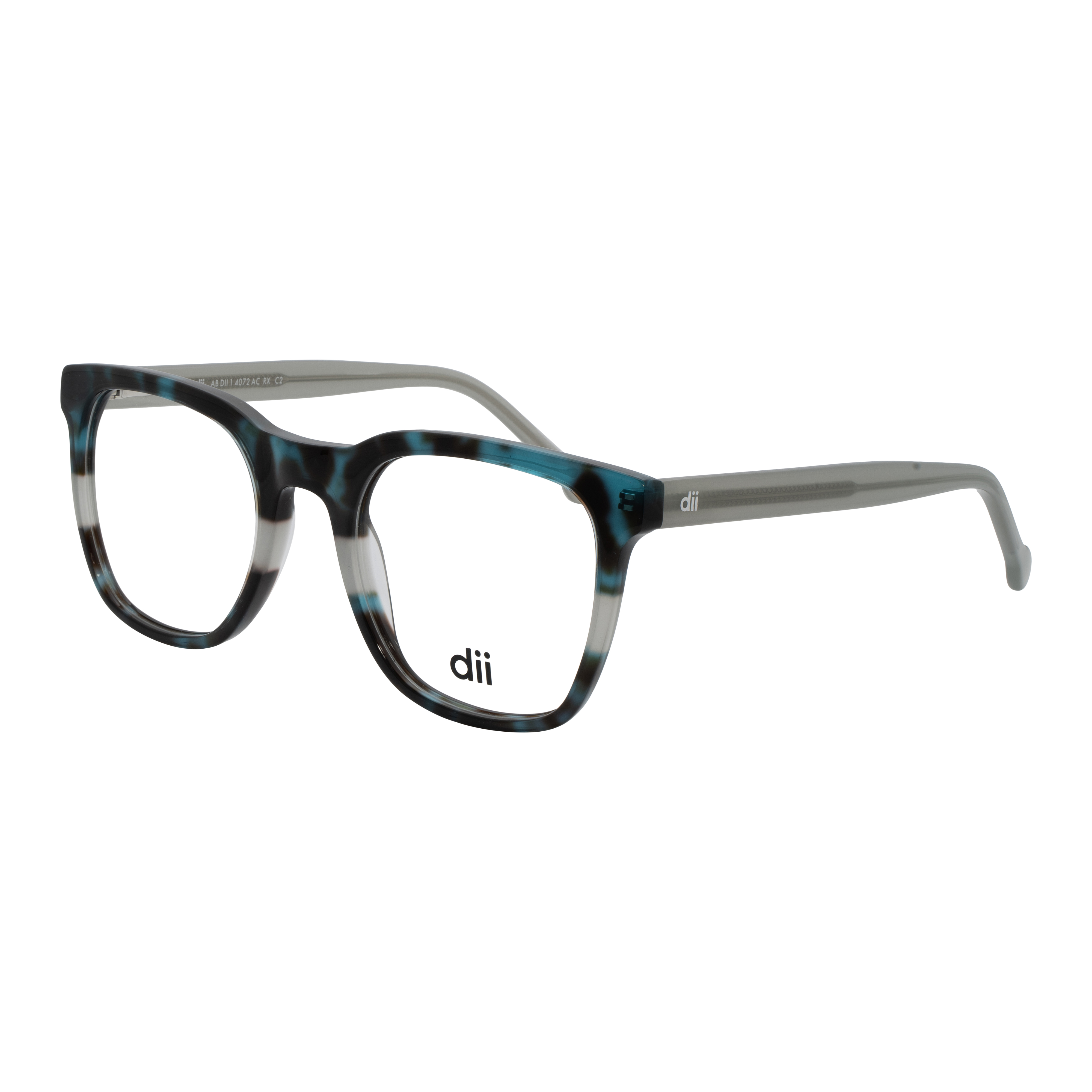 Armação para Óculos de Grau Feminino Dii Collection 4072 Cinza Cristal com Demi Azul Armação para Óculos de Grau Feminino Dii Collection 4072 Cin