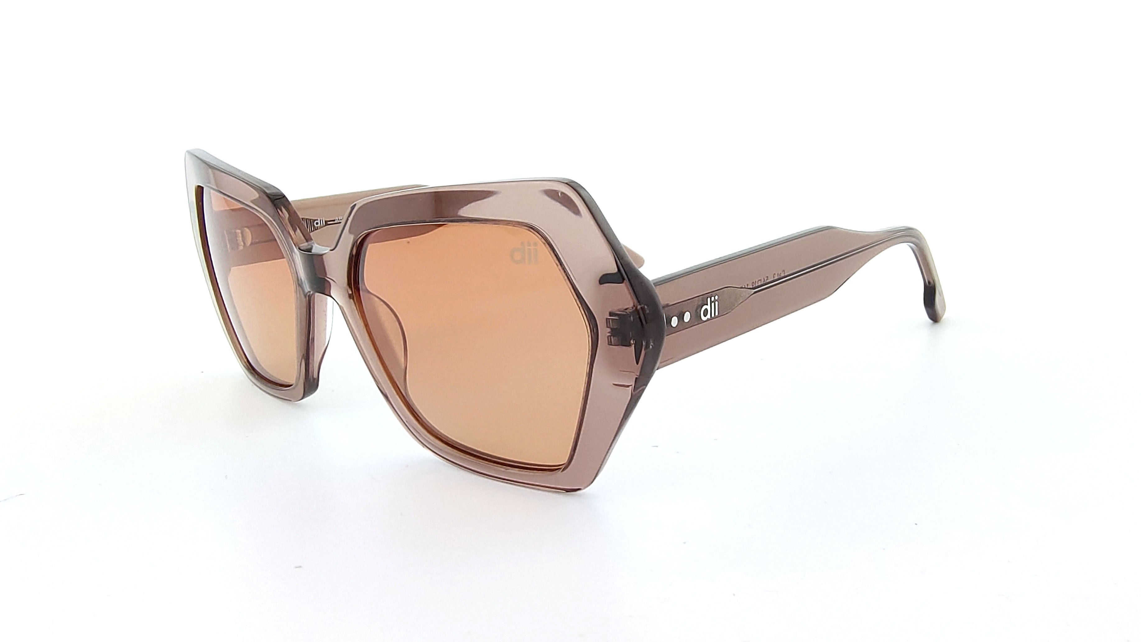 Óculos de Sol Feminino Dii Collection 1 9020 Marrom Translúcido