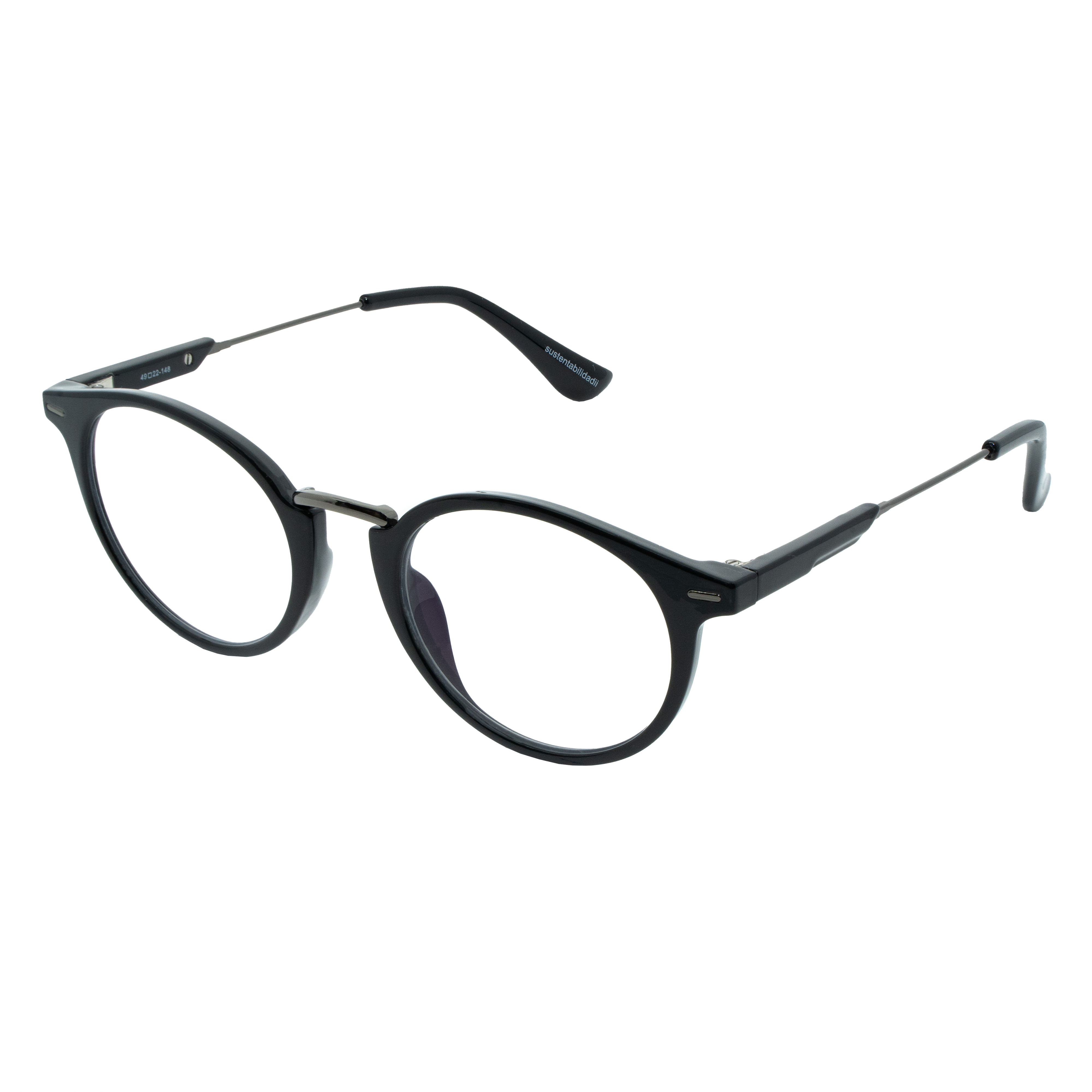 Armação para Óculos de Grau Feminino Dii Collection 1 9001 ECO Preto