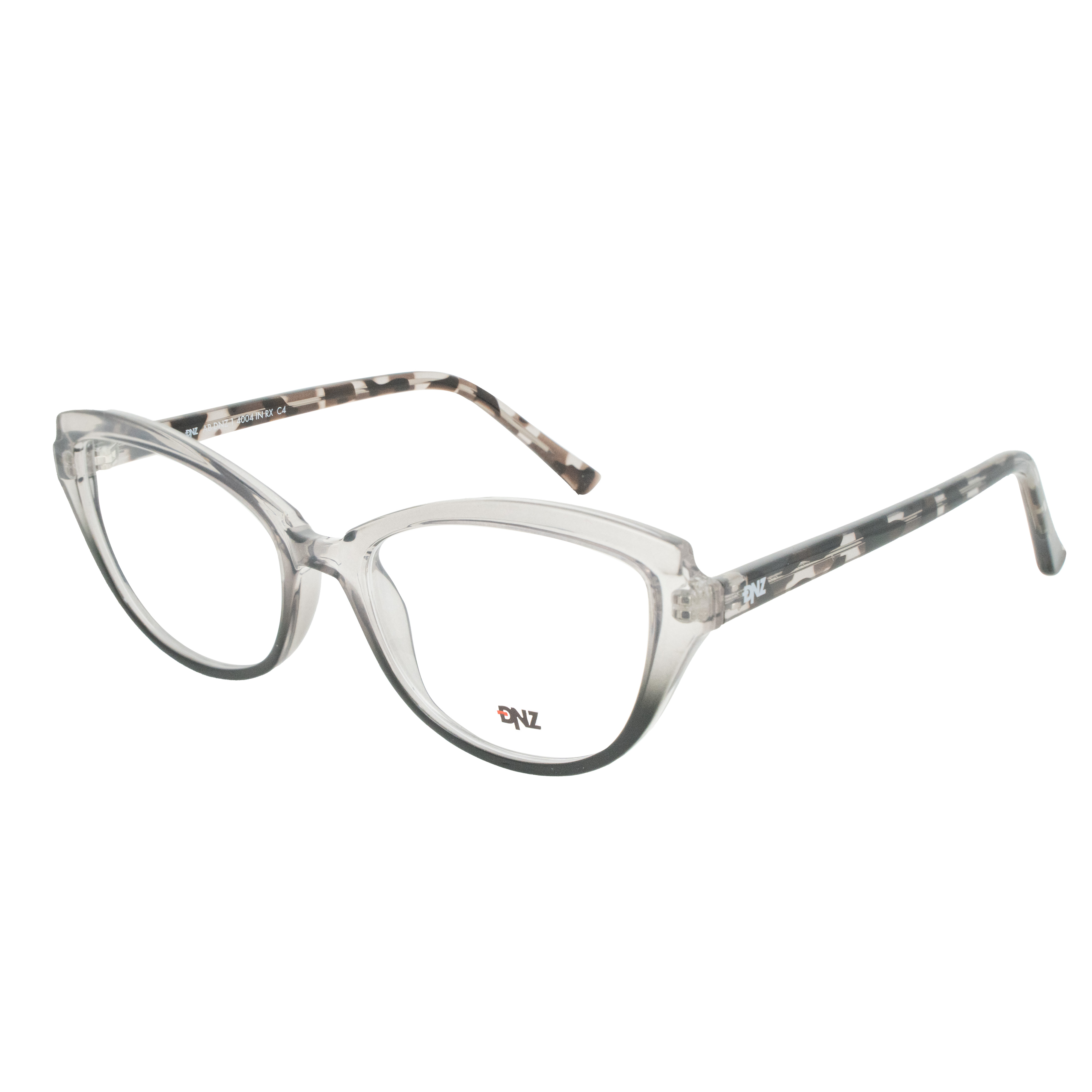 Armação para Óculos de Grau Feminino DNZ 1 4004 Cinza Cristal Armação para Óculos de Grau Feminino DNZ 1 4004 Cin