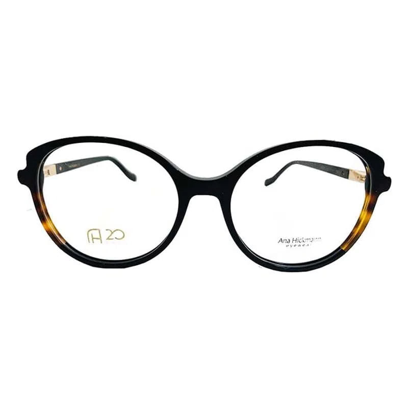 Armação de Óculos de Grau Feminina Hickmann HI60010 Oval Preto Mesclado
