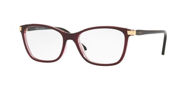 Armação de Óculos de Grau Feminino Vogue Retangular VO5378L Cor Bordô