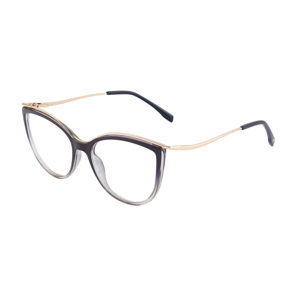 Armação para Óculos de Grau Feminino Dii Collection 1 1711 Azul Mesclado Armação para Óculos de Grau Feminino Dii Collection 1 1711 A