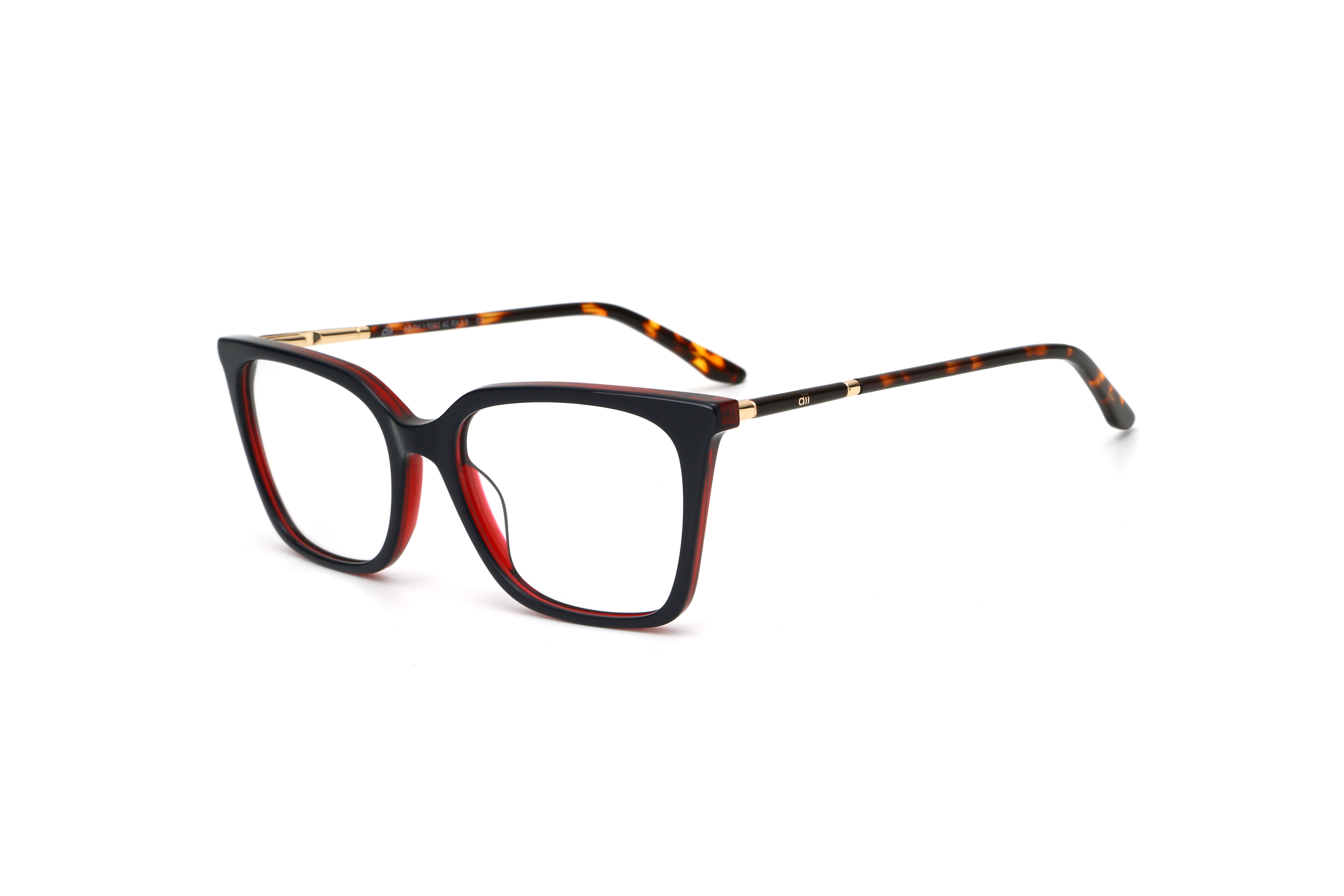 Armação para Óculos de Grau Feminino Dii Collection 1 9002 Preto com Vermelho