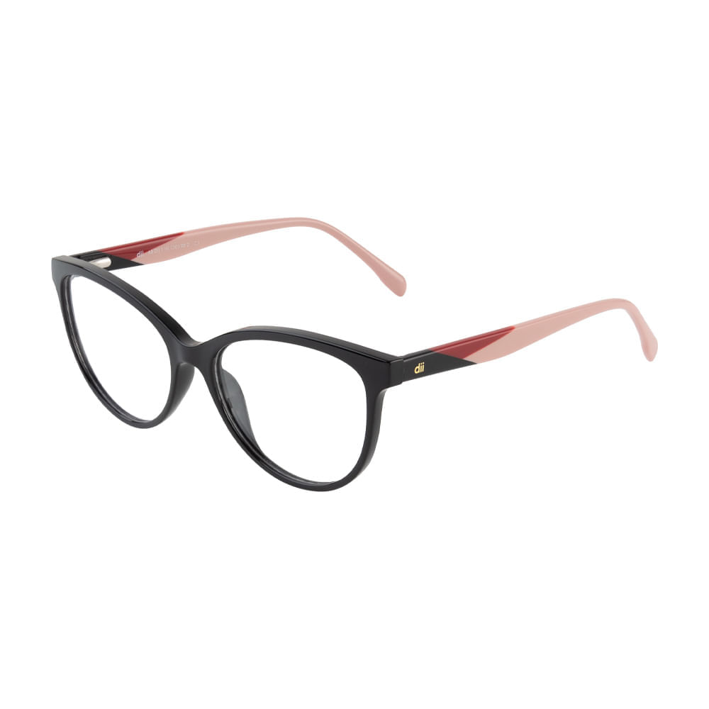 Armação para Óculos de Grau Feminino Dii Collection 1 1701 Preto