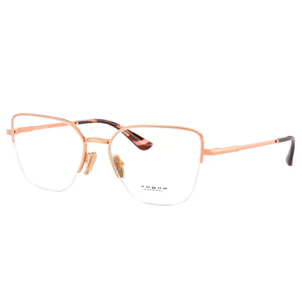 Armação de Óculos de Grau Feminina Vogue Borboleta VO4331 5152 Cor Rose Gold/Havana