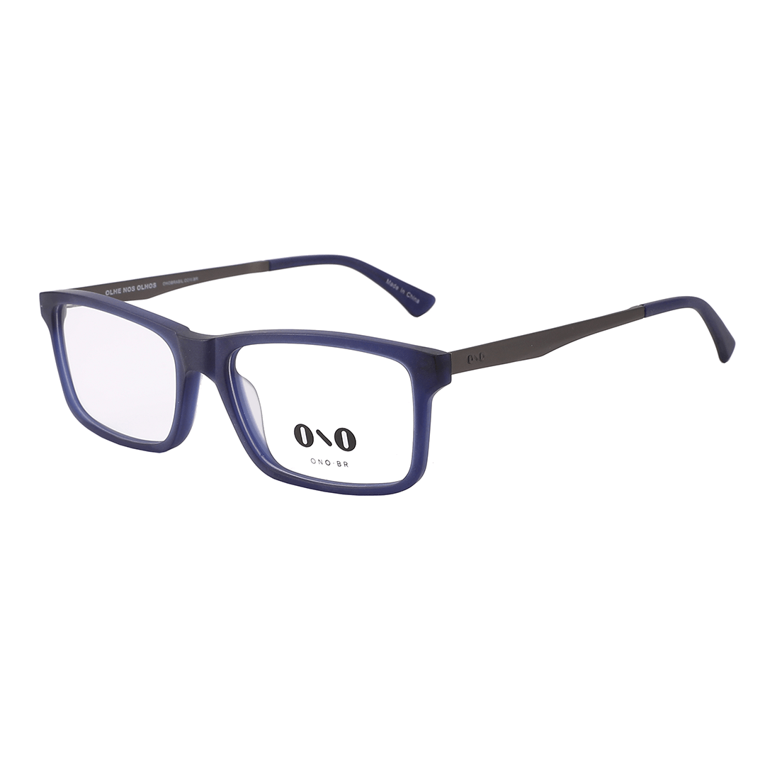 Armação de Óculos de Grau Ono, modelo ON0025, cor Azul Escuro Fosco, tamanho 55 Armação de Óculos de Grau Ono, modelo ON0025, cor A