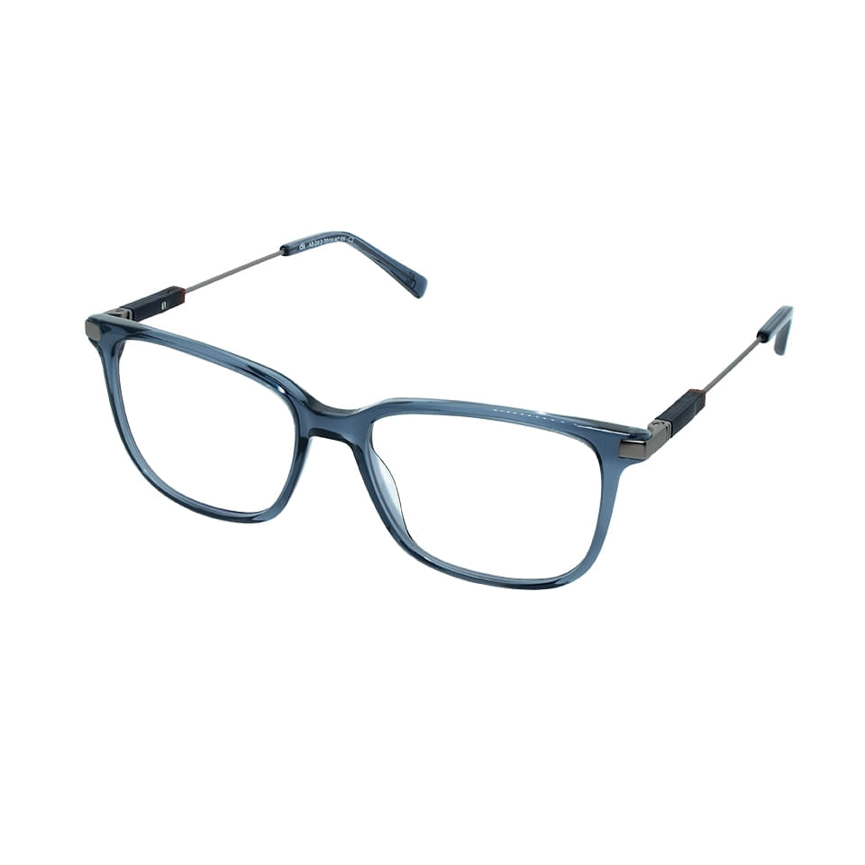 Armação para Óculos de Grau Masculino Dii Collection 2 7016 Azul Cristal Armação para Óculos de Grau Masculino Dii Collection 2 7016 A