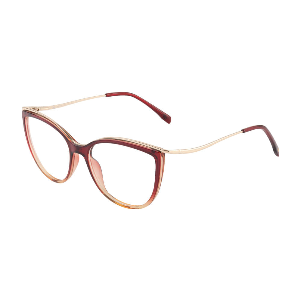 Armação para Óculos de Grau Feminino Dii Collection 1 1711 Vermelho Mesclado