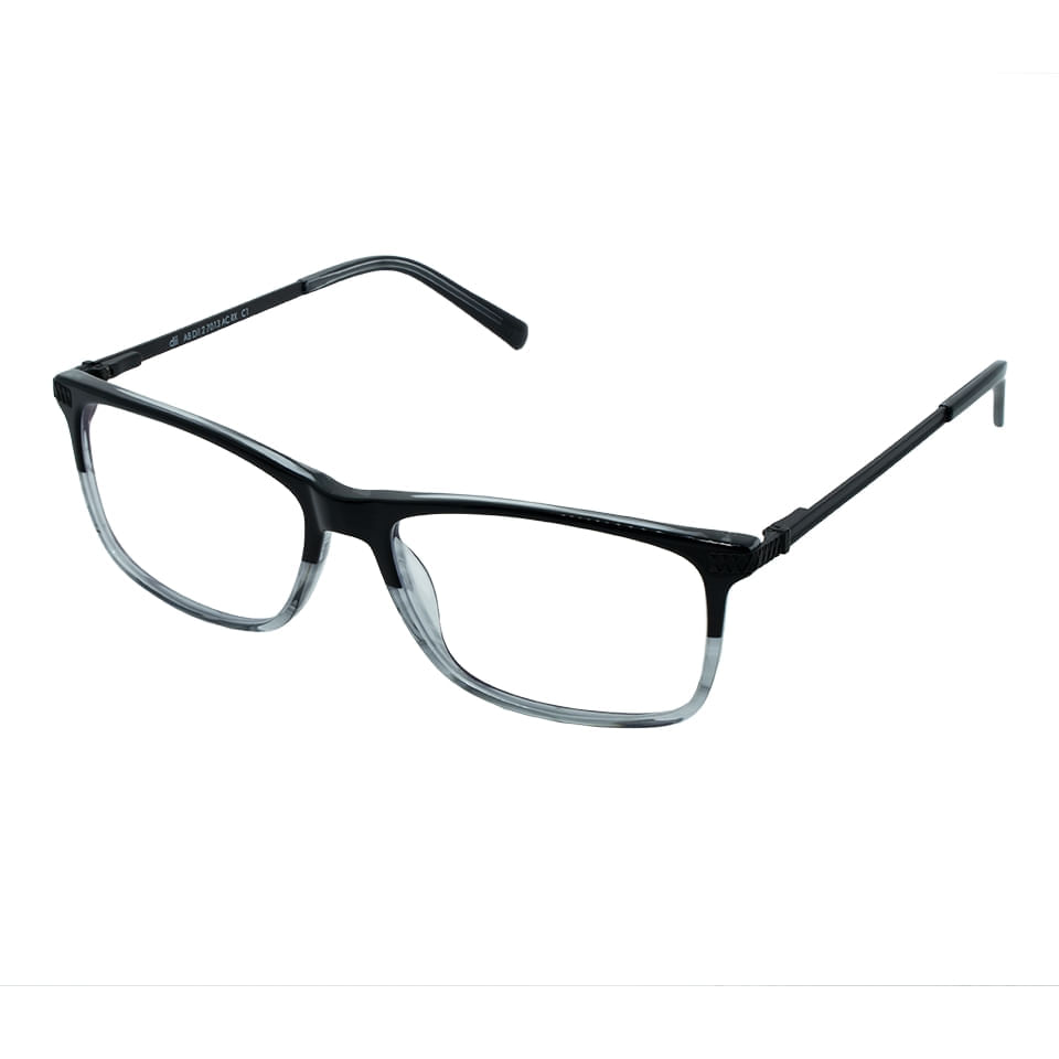 Armação para Óculos de Grau Masculino Dii Collection 2 7013 Preto com Cinza Translúcido Armação para Óculos de Grau Masculino Dii Collection 2 7013 Preto com Cin