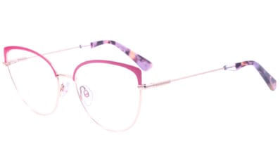 Armação de Óculos de Grau Feminina Hickmann HI10029 Gatinho Roxo mesclado