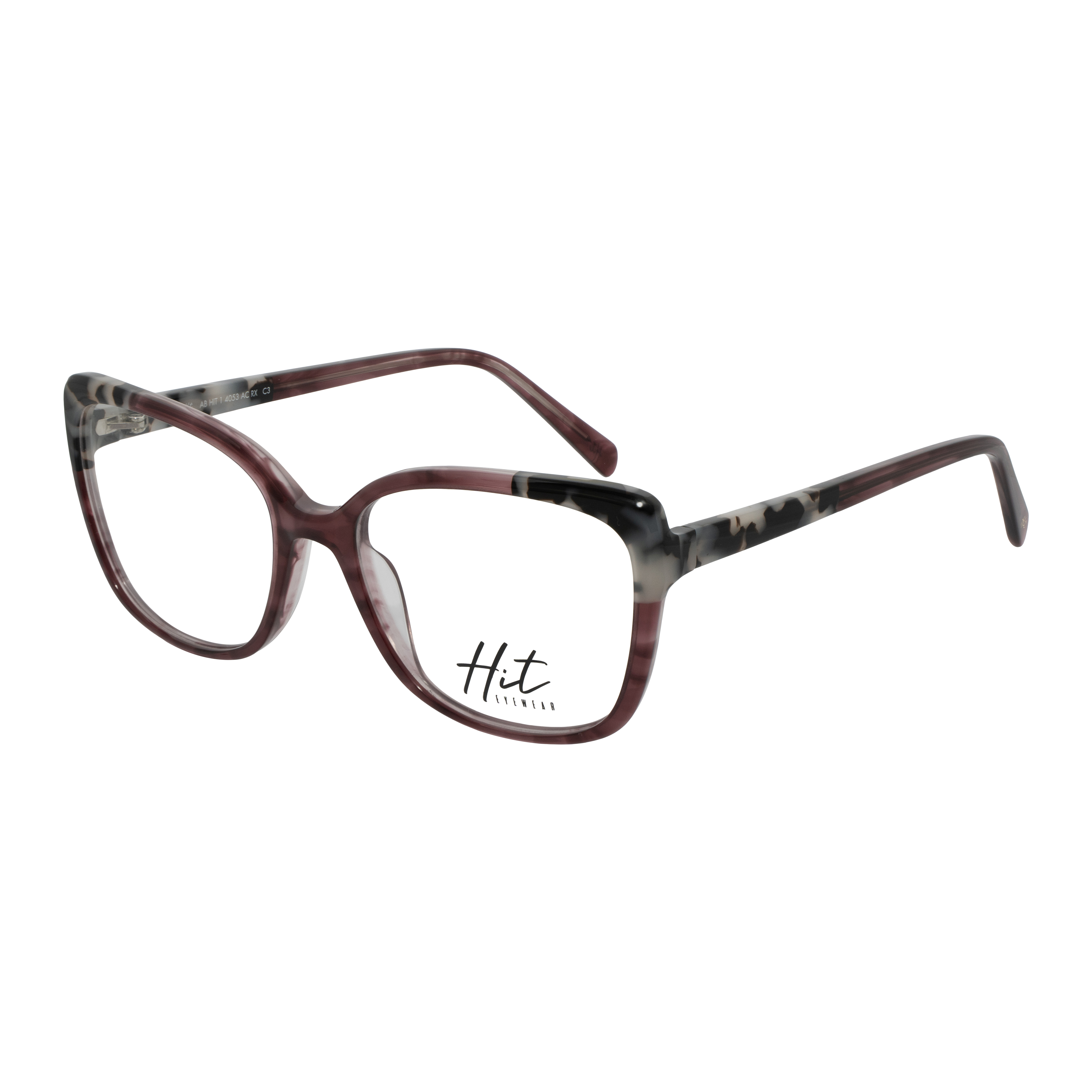 Armação para Óculos de Grau Feminino Hit 1 4053 Rosa com Demi Off White
