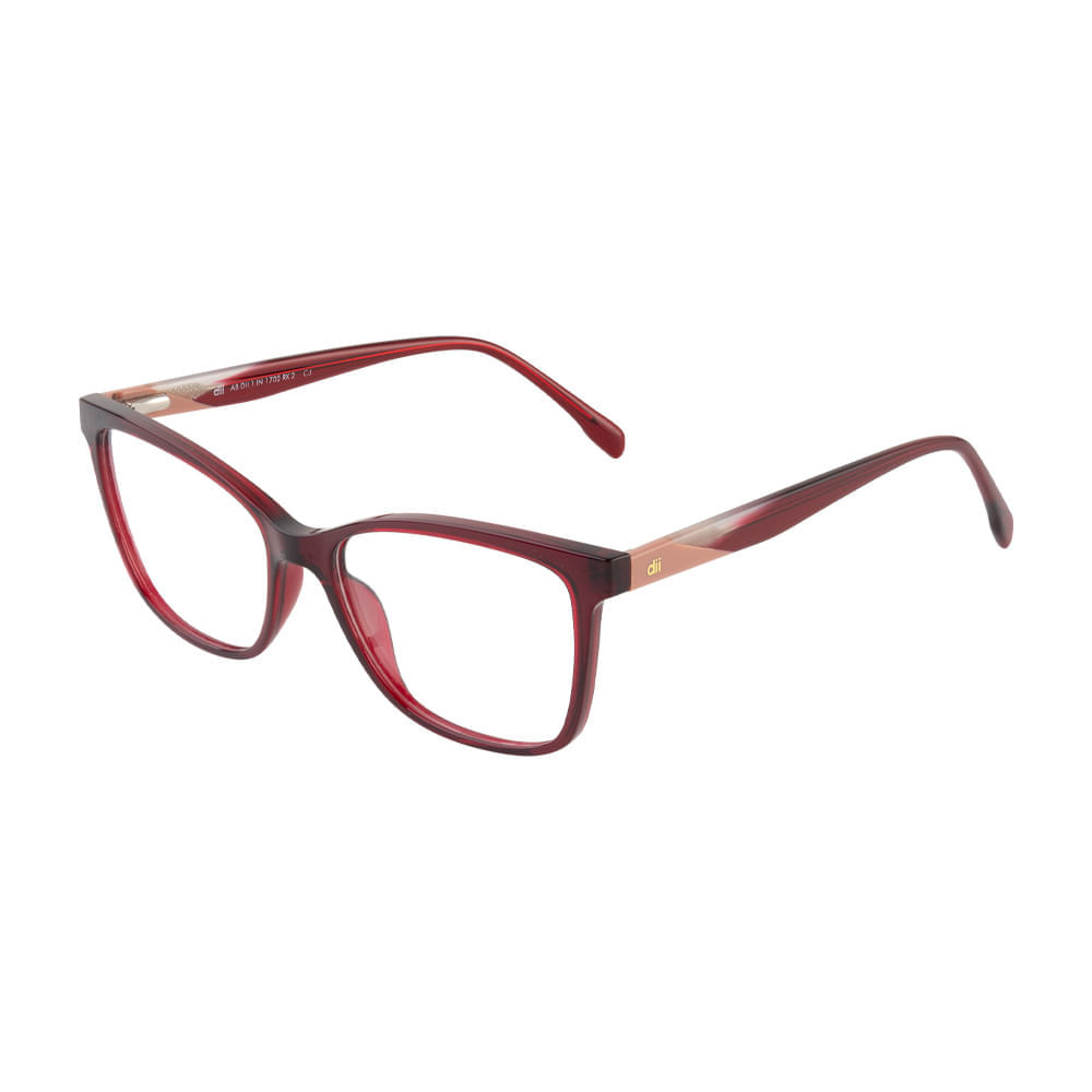 Armação para Óculos de Grau Feminino Dii Collection 1 1702 Vermelho