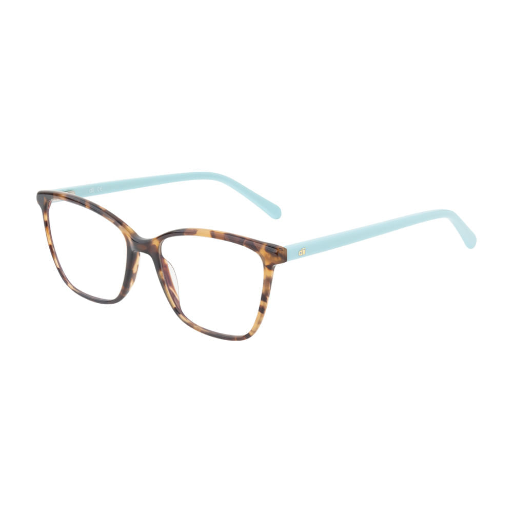 Armação para Óculos de Grau Feminino Dii Collection 5500 Demi Marrom e Azul Armação para Óculos de Grau Feminino Dii Collection 5500 Demi Marrom e A