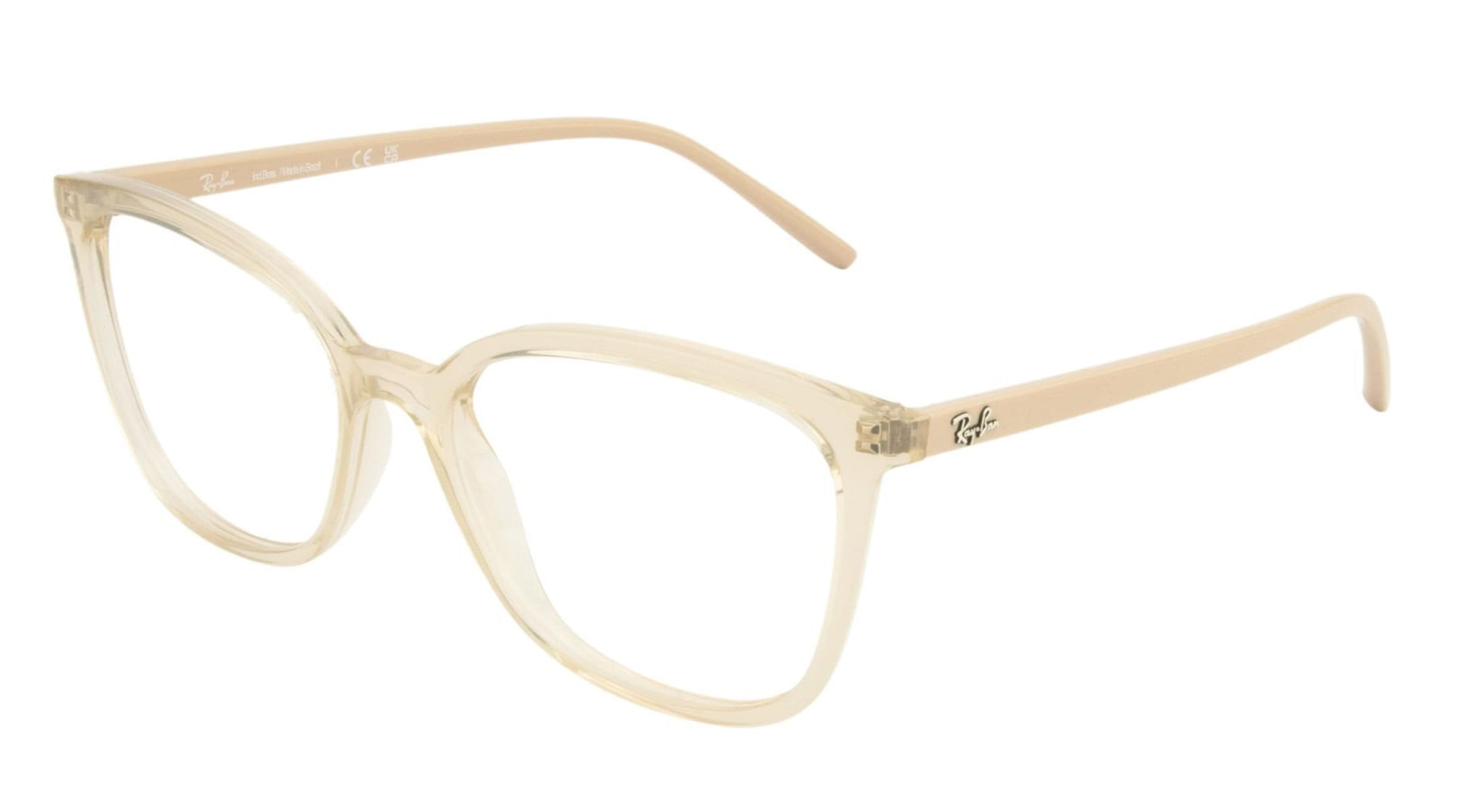 Armação de Óculos de Grau Ray Ban, modelo RX7189L, cor Bege, tamanho 54