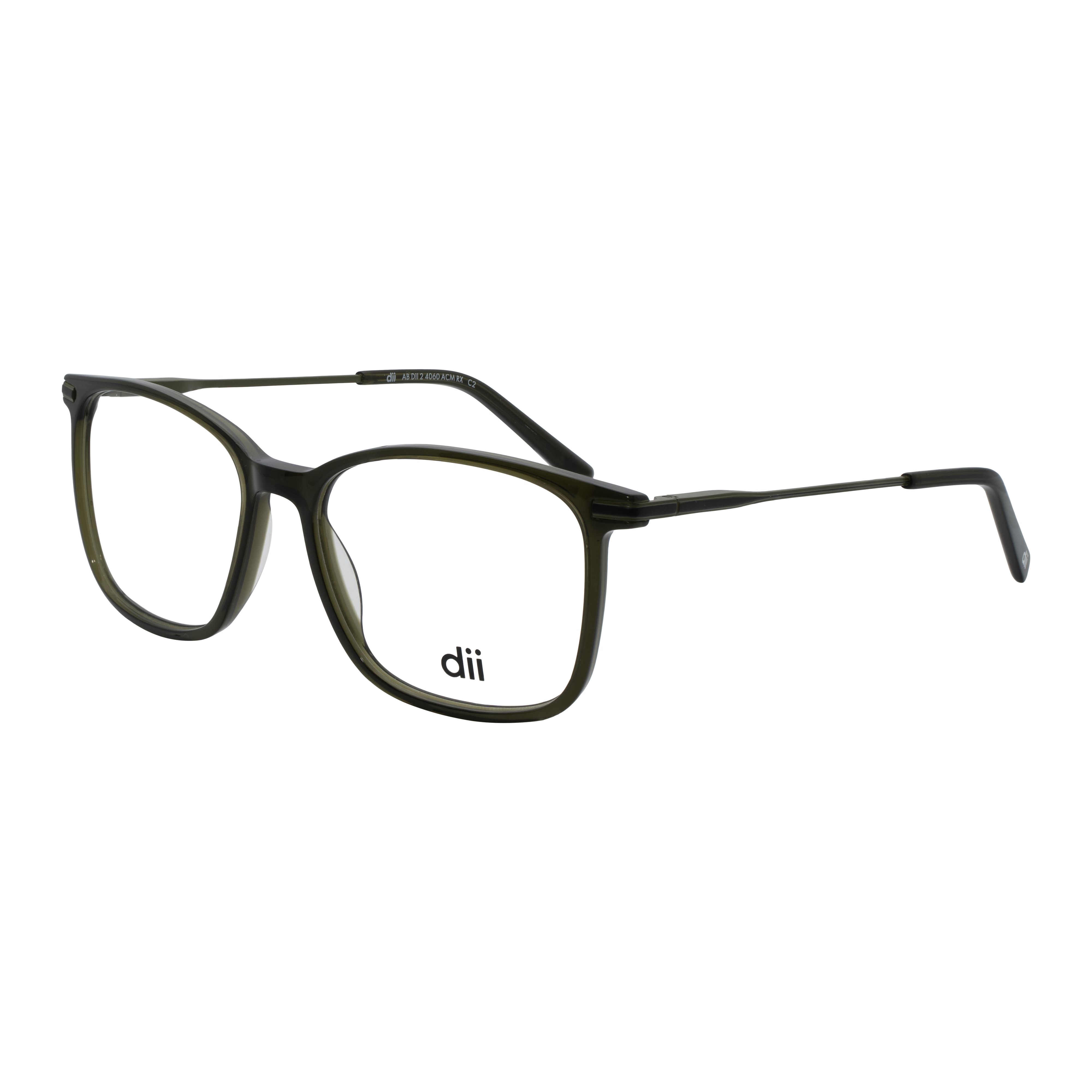 Armação para Óculos de Grau Masculino Dii Collection 4060 Verde Militar