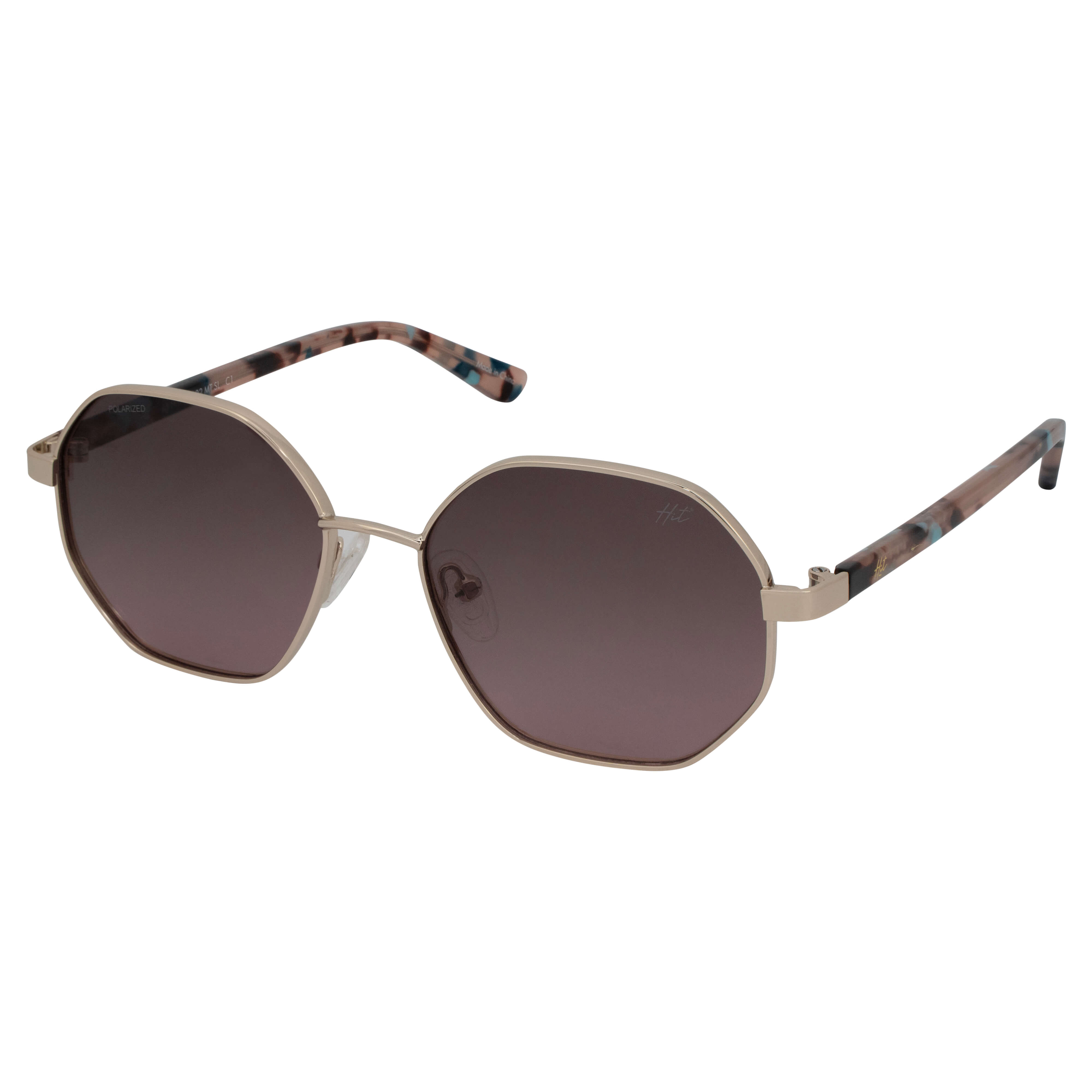 Óculos de Sol Feminino Hit 1 4102 Rosa com Dourado