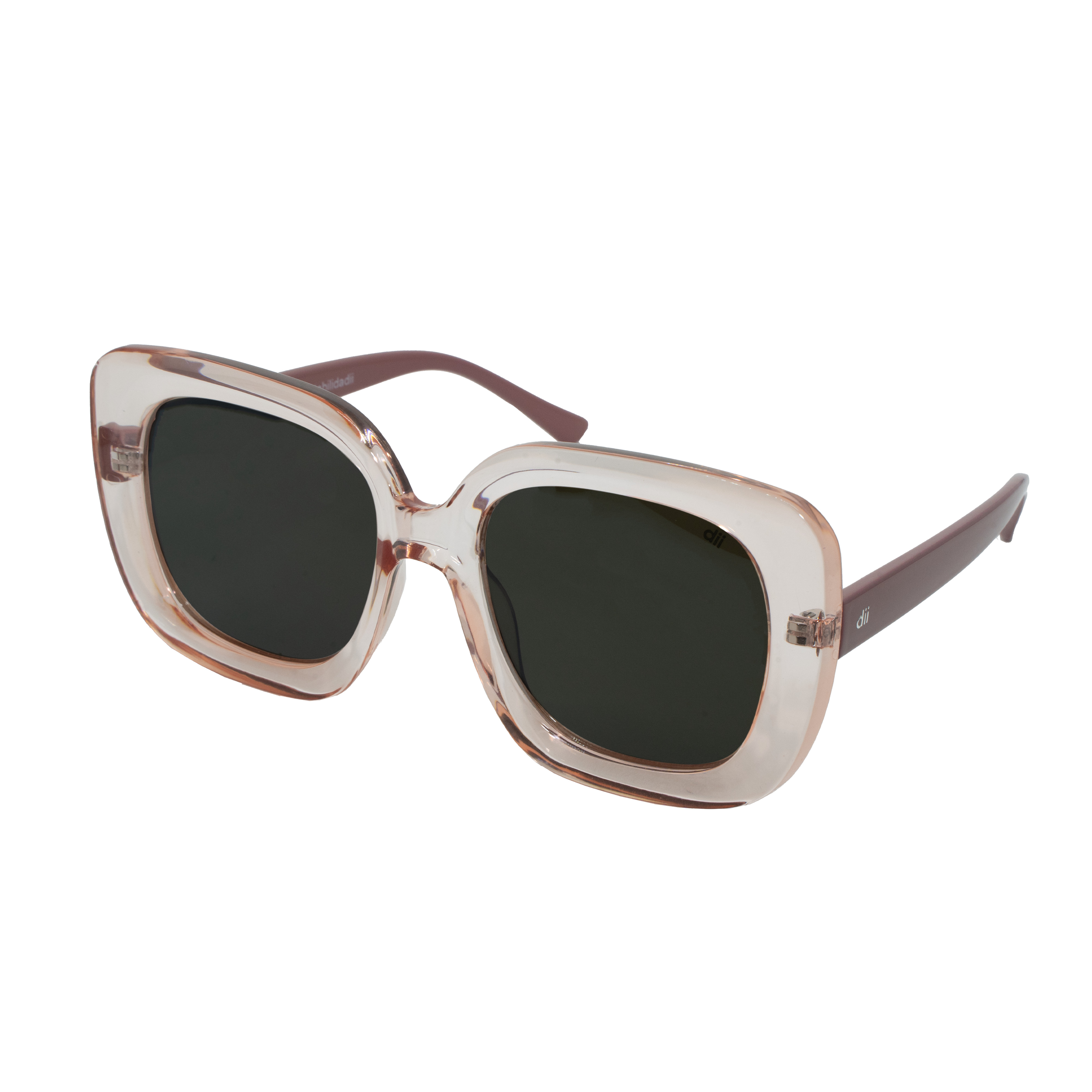 Óculos de Sol Feminino Dii Collection 1 9009 ECO Pêssego Cristal com Demi Pêssego
