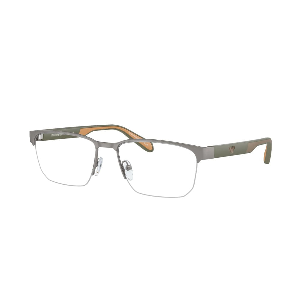 Armação de Óculos de Grau Masculino Quadrado Emporio Armani EA1162 Chumbo Fosco