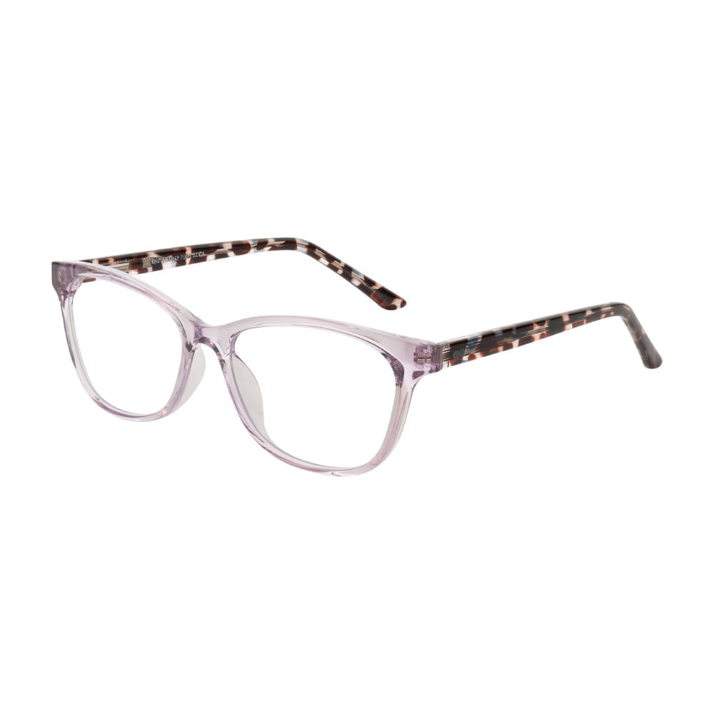 Armação para Óculos de Grau Feminino DNZ 1 7005 Lilás Cristal com Demi