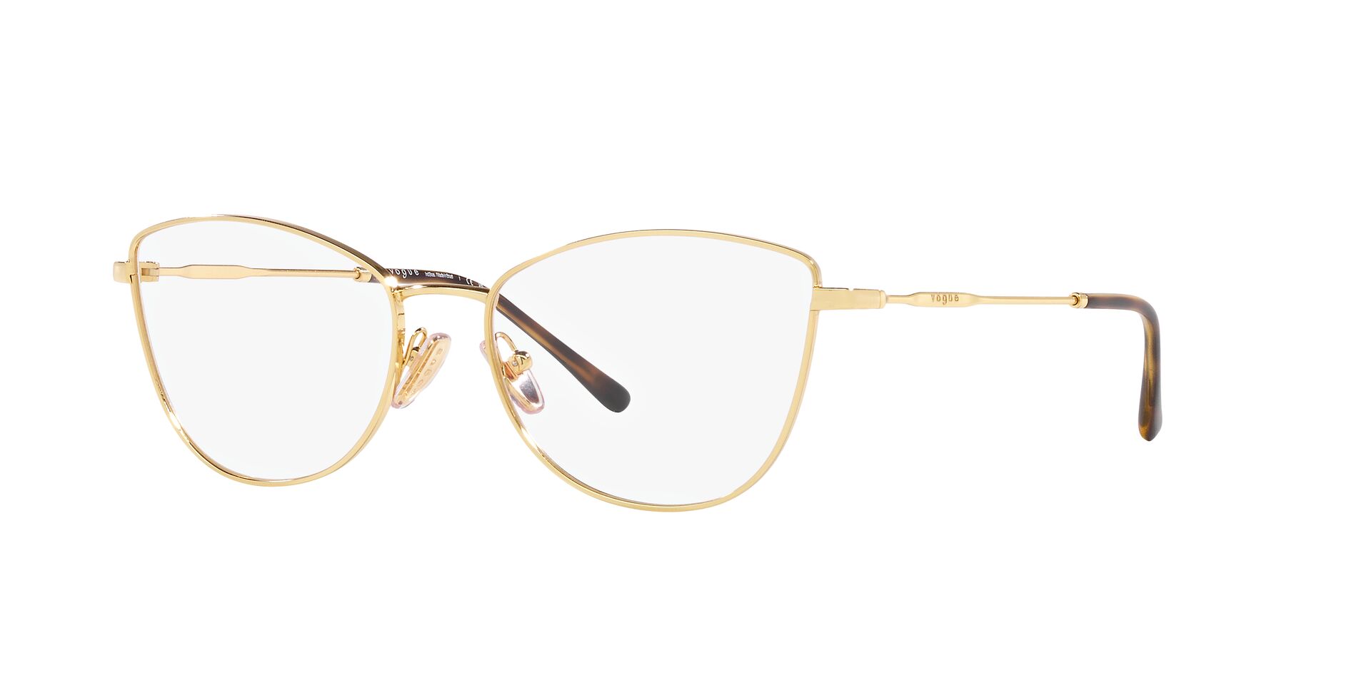 Armação de Óculos de Grau Feminina Vogue Gatinho VO4273L 280 Ouro