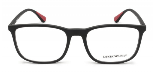 Armação de Óculos de Grau Masculino Emporio Armani Quadrado EA3177 Cor Preto Fosco