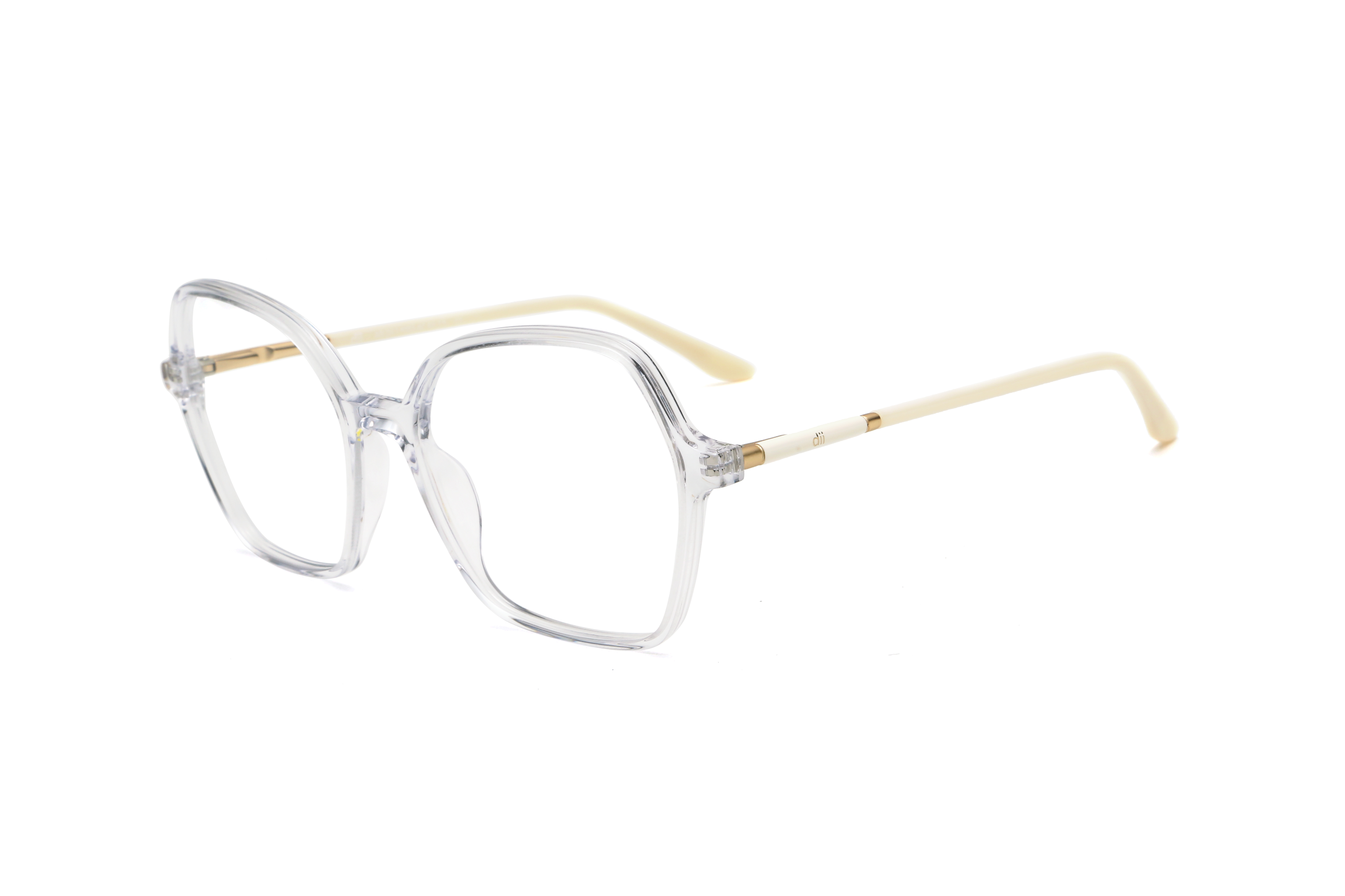 Armação para Óculos de Grau Feminino Dii Collection 1 9003 Cinza Cristal com Rosa Armação para Óculos de Grau Feminino Dii Collection 1 9003 Cin