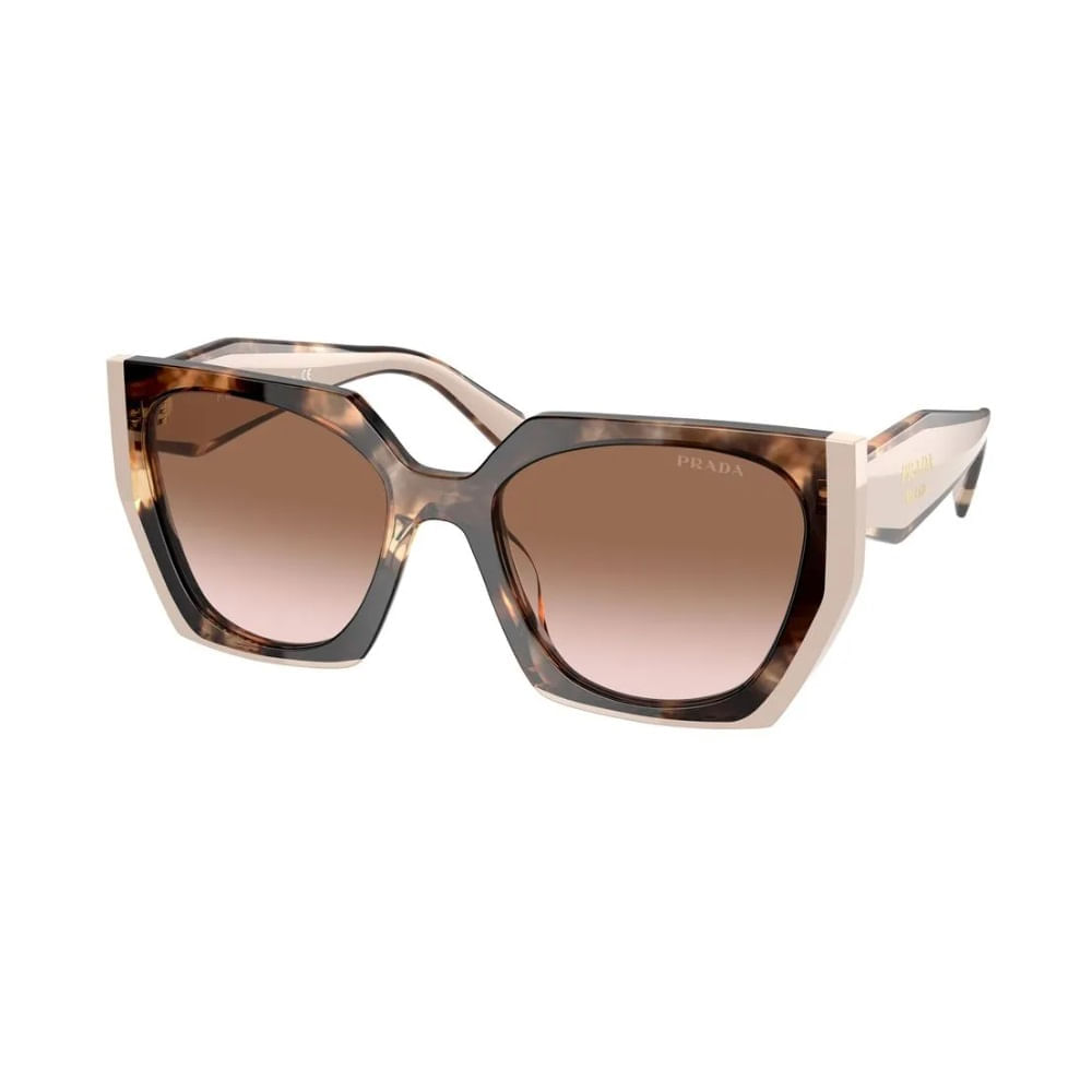 Óculos de Sol Feminino Prada Quadrado PR 15WS Cor Tartaruga Rosé