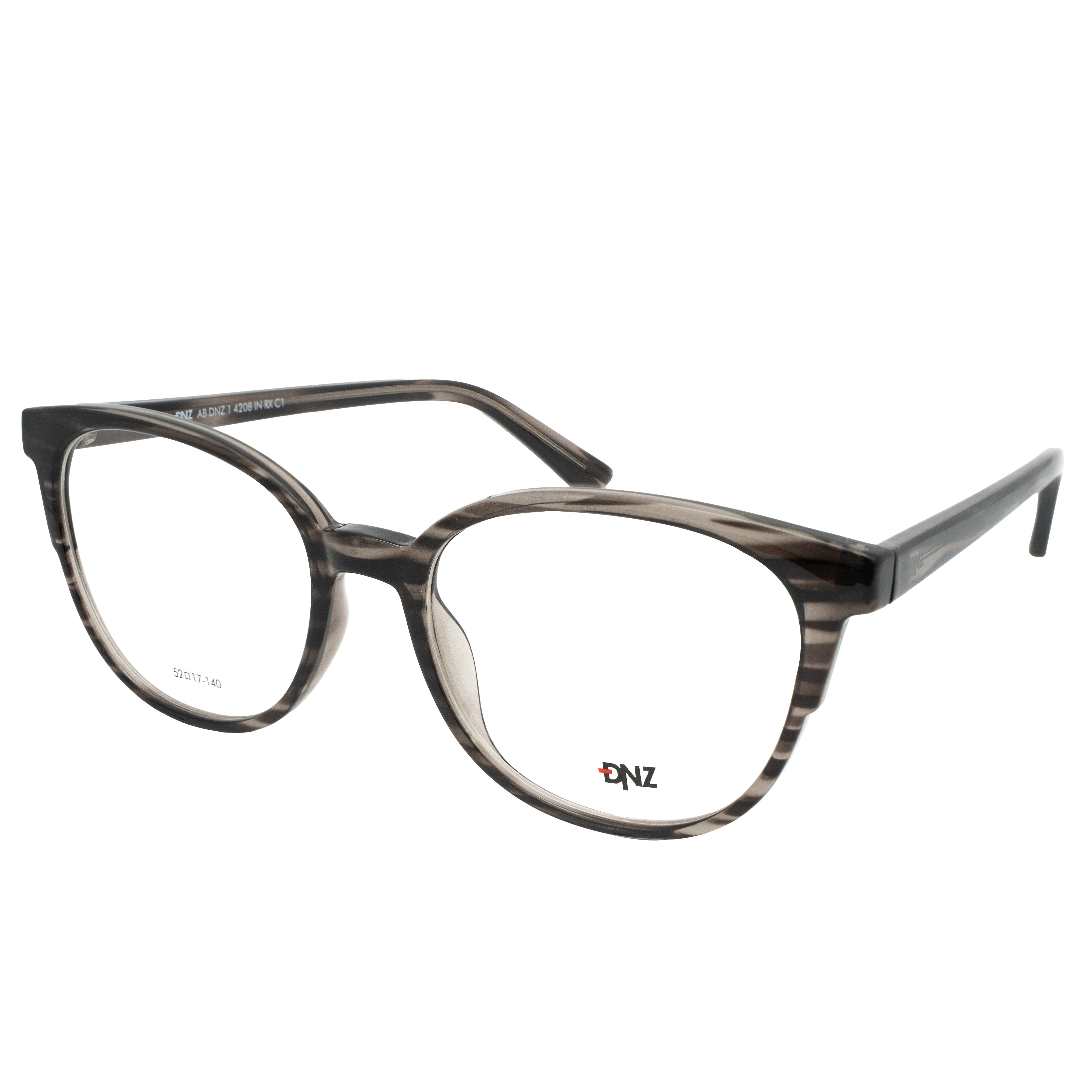 Armação para Óculos de Grau Feminino DNZ 1 4208 Cinza Rajado Armação para Óculos de Grau Feminino DNZ 1 4208 Cin