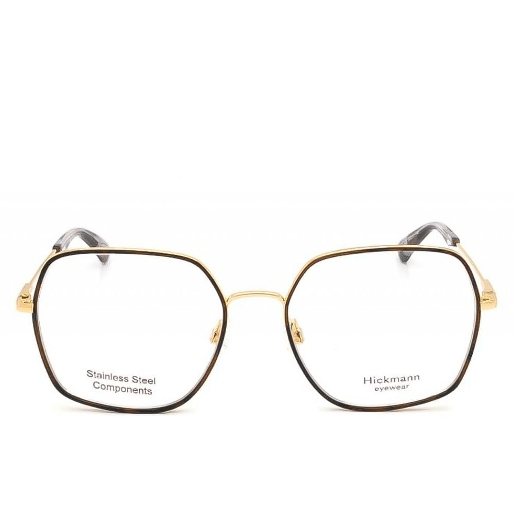 Armação de Óculos de Grau Feminina Hickmann HI1139 Hexagonal Dourado
