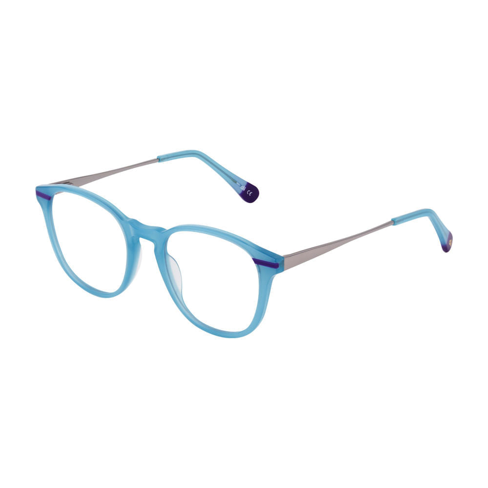 Armação para Óculos de Grau Feminino Dii Collection 5512 Azul com Roxo Armação para Óculos de Grau Feminino Dii Collection 5512 A