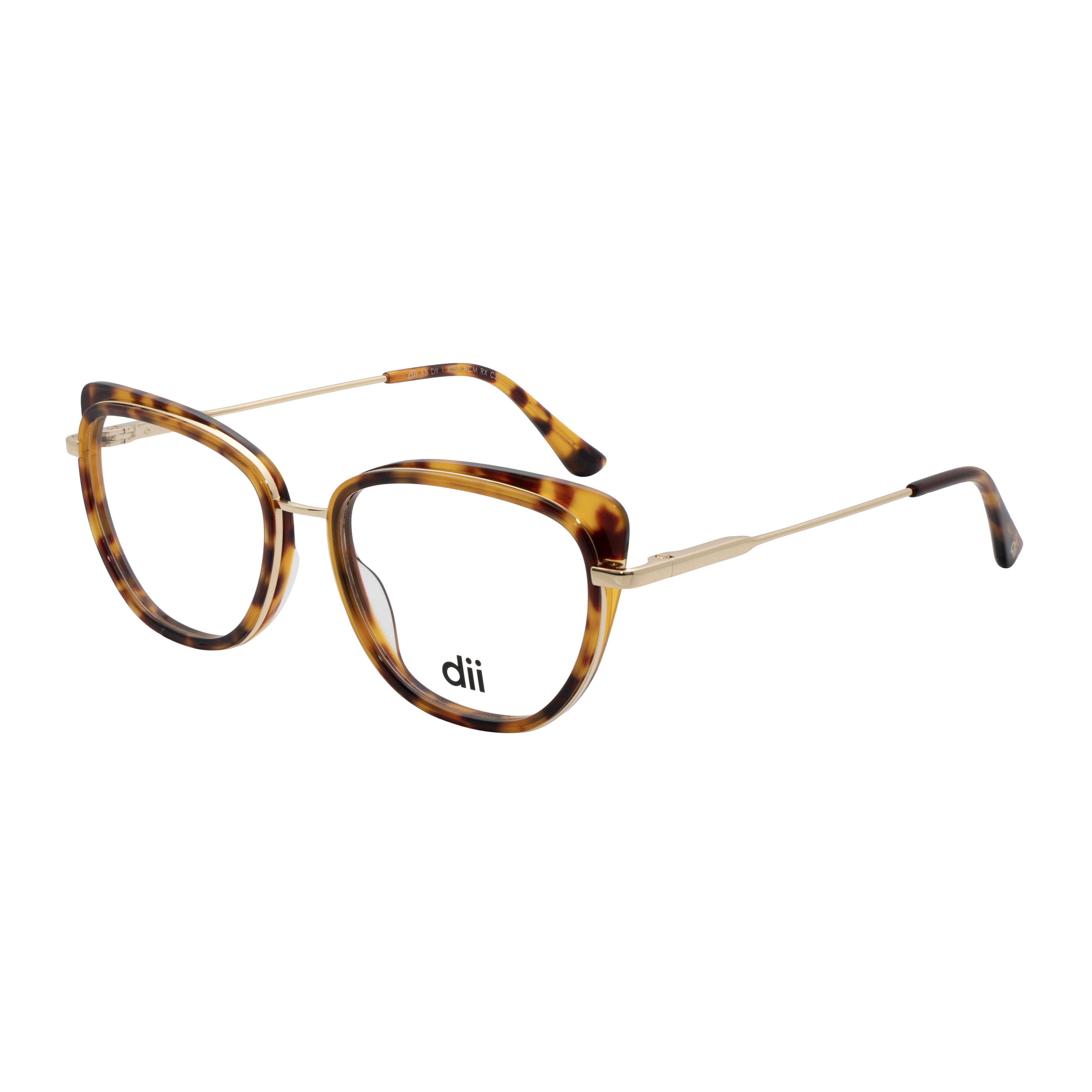 Armação para Óculos de Grau Feminino Dii Collection 4059 Demi Marrom com Dourado