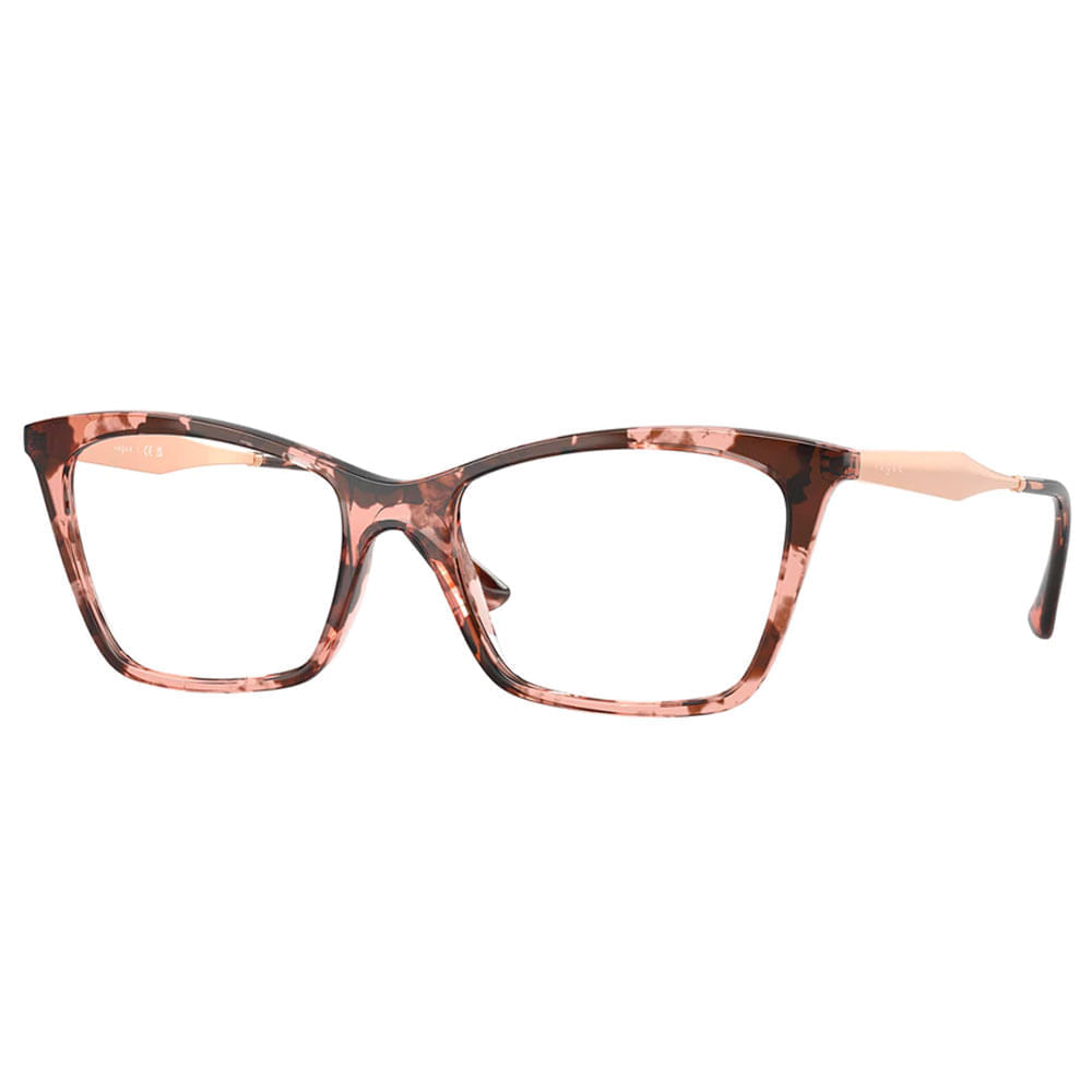 Armação de Óculos de Grau Feminina Vogue Borboleta VO5624 3199 Cor Rose Havana