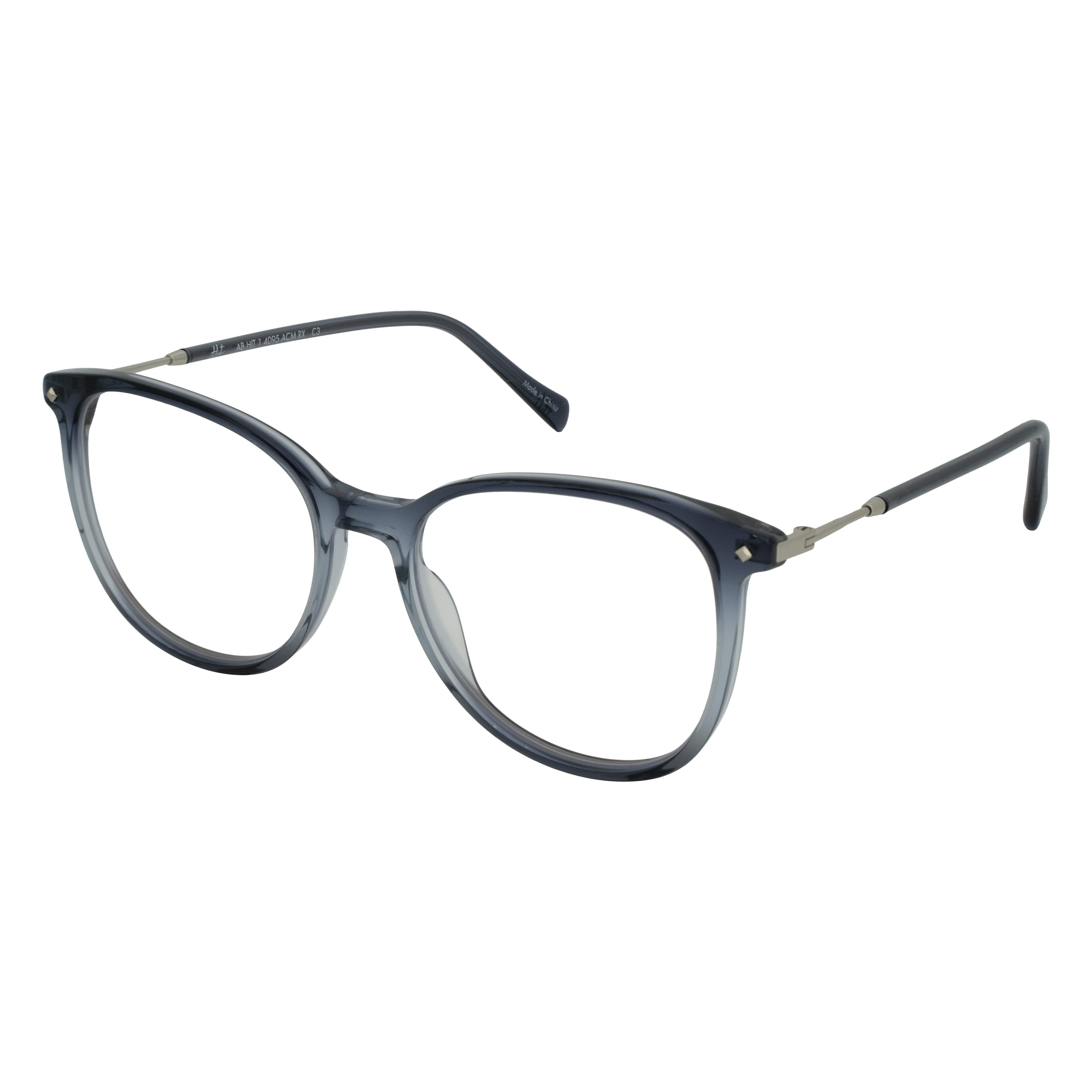 Armação para Óculos de Grau Feminino Hit 1 4095 Degradê Azul com Prata Armação para Óculos de Grau Feminino Hit 1 4095 Degradê A