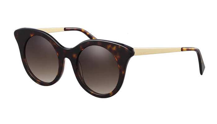 Óculos de Sol Feminino Hickmann HI9063 Gatinho Preto com Dourado