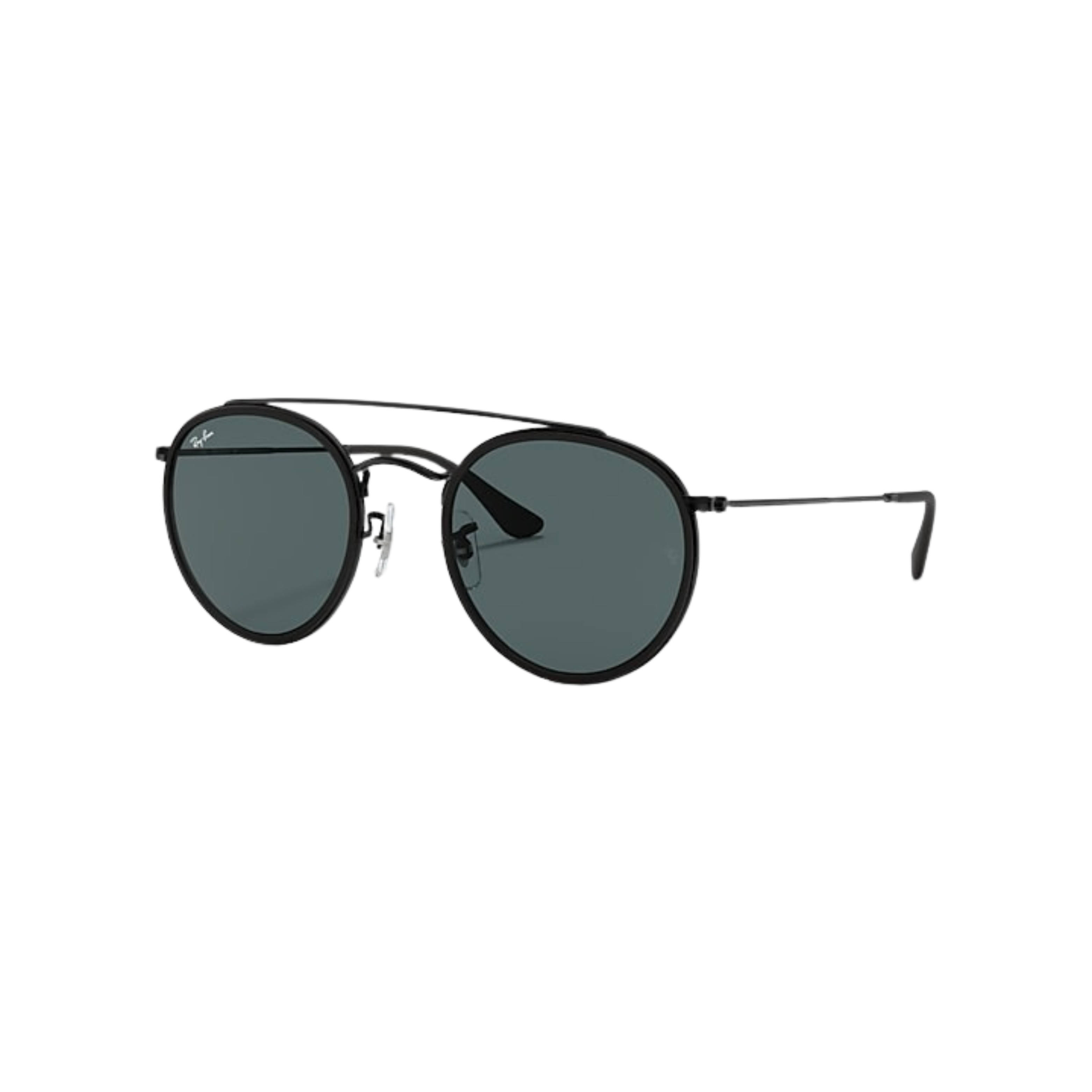 Óculos de Sol Unissex Ray-Ban Redondo RB3647N Cor Preto com Cinza Óculos de Sol Unissex Ray-Ban Redondo RB3647N Cor Preto com Cin