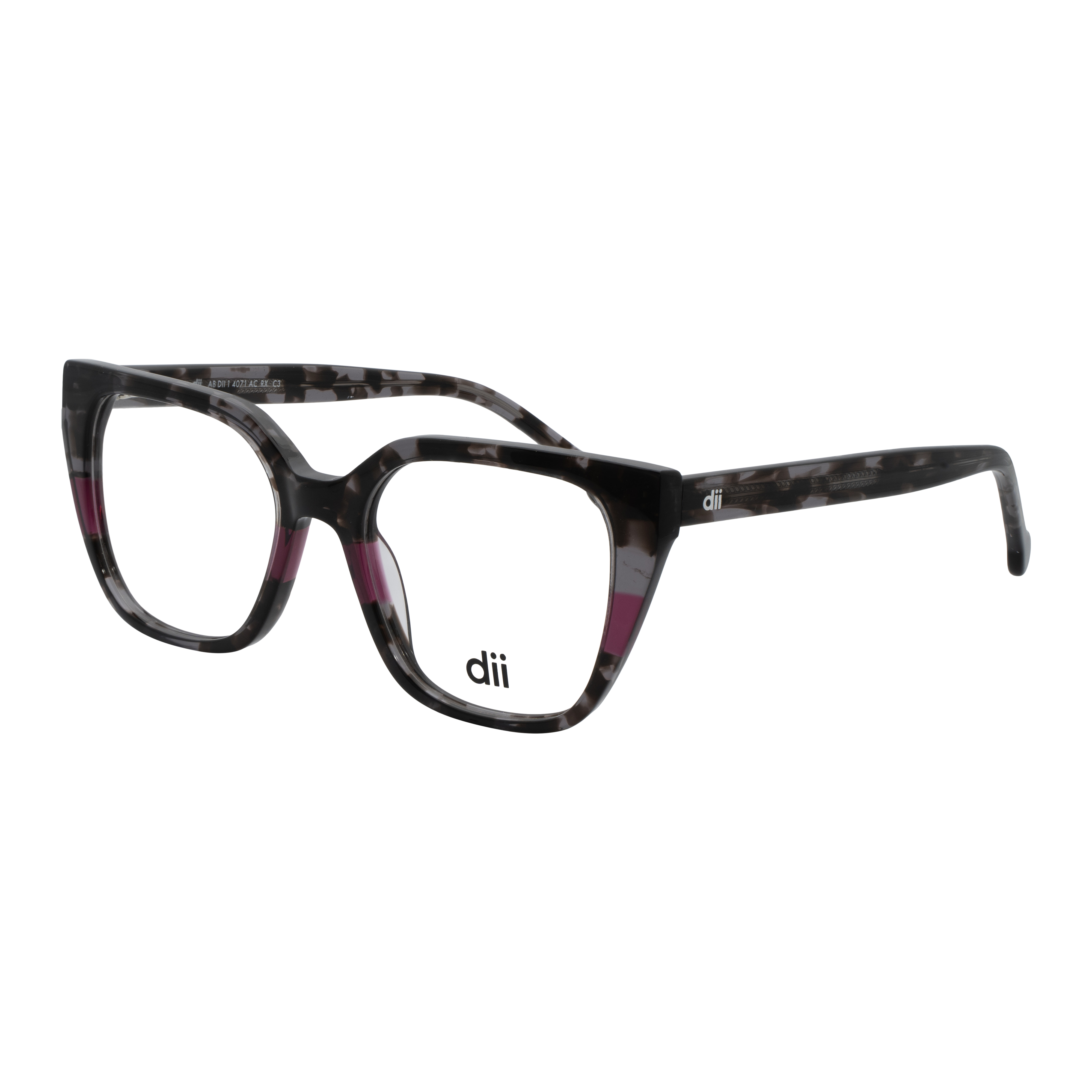 Armação para Óculos de Grau Feminino Dii Collection 4071 Cereja com Demi Cinza Armação para Óculos de Grau Feminino Dii Collection 4071 Cereja com Demi Cin
