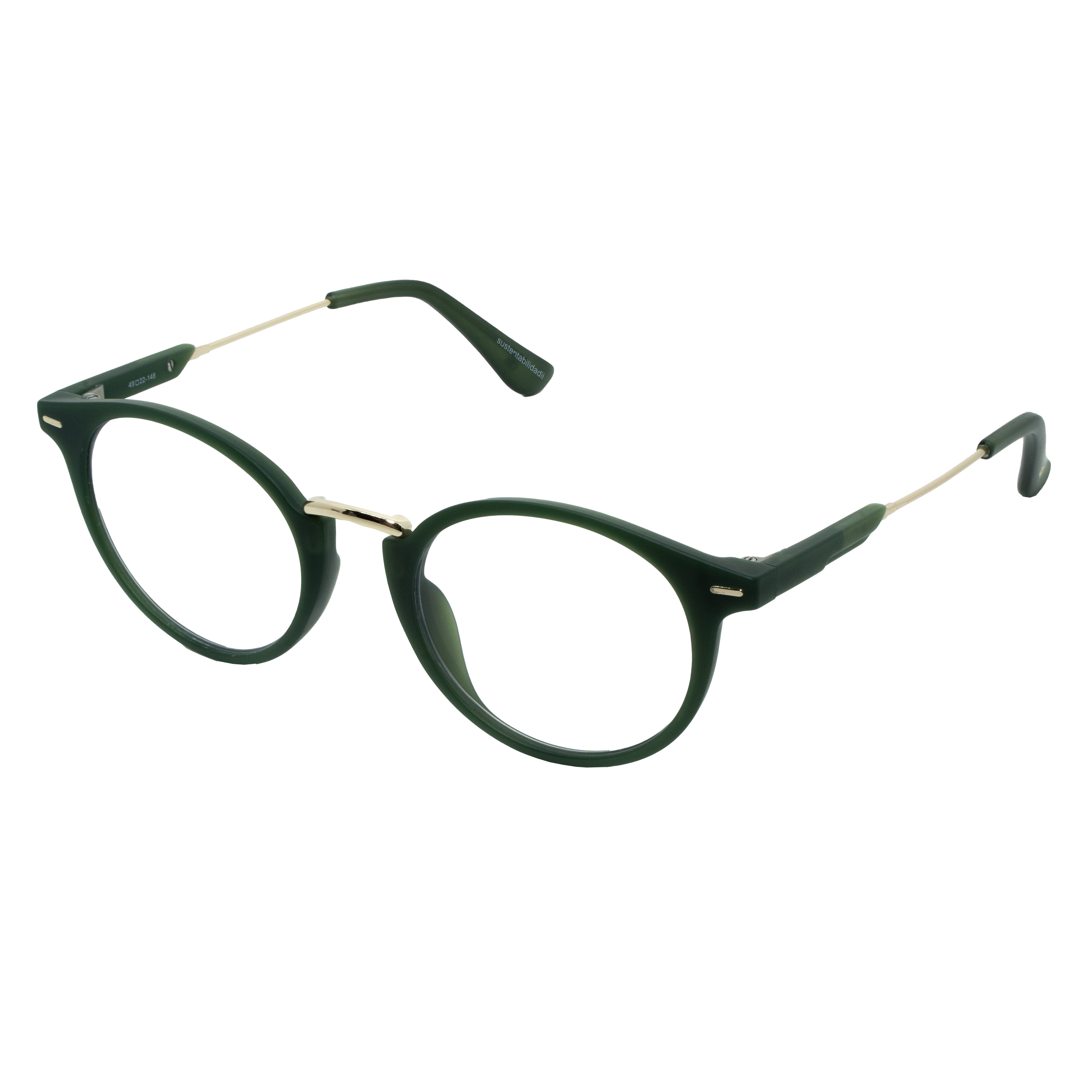 Armação para Óculos de Grau Feminino Dii Collection 1 9001 ECO Verde Cristal