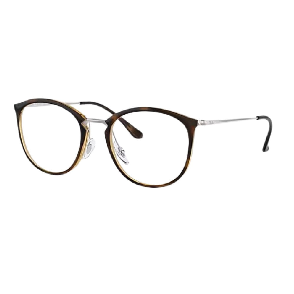 Armação de Óculos de Grau Ray Ban, modelo RX7140, cor Havana e Chumbo, tamanho 51