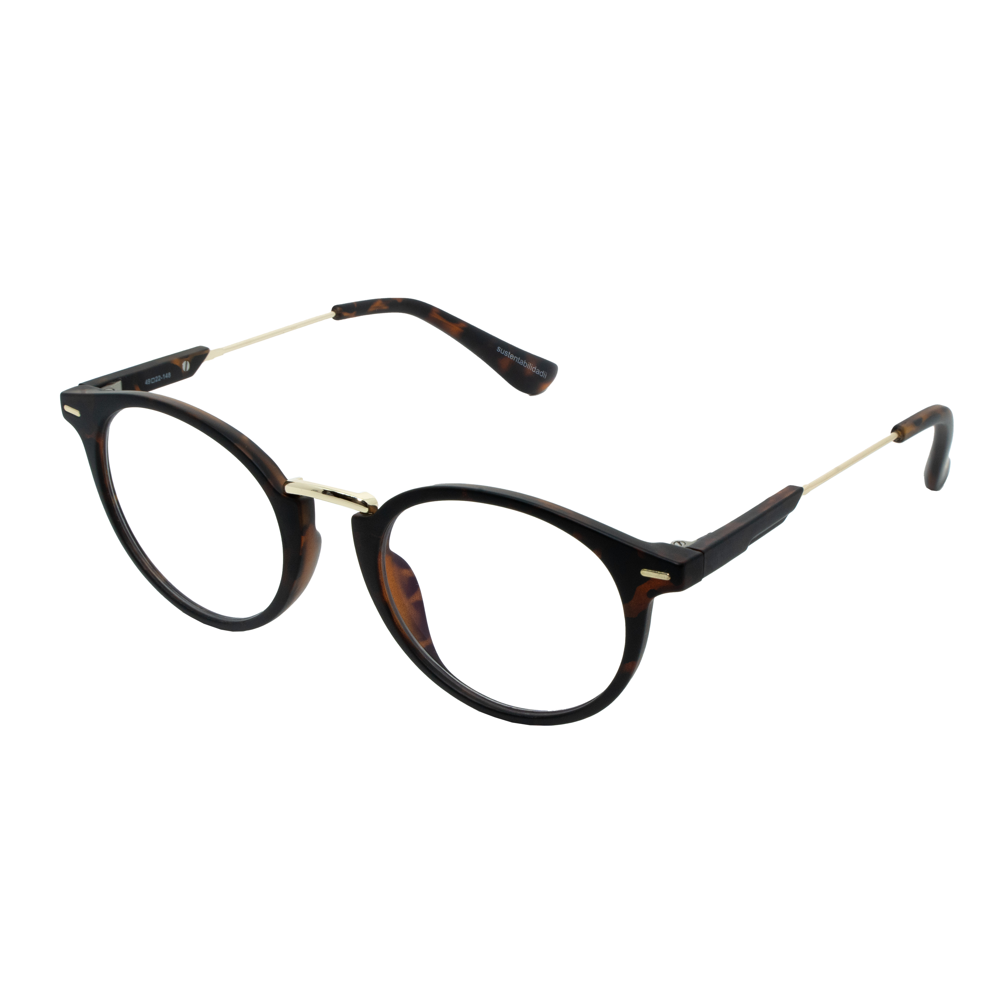 Armação para Óculos de Grau Feminino Dii Collection 1 9001 ECO Demi Marrom