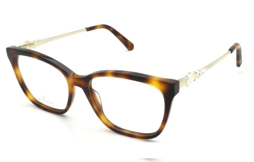 Armação de Óculos de Grau Swarovski, modelo SK5400, cor 052, tamanho 52