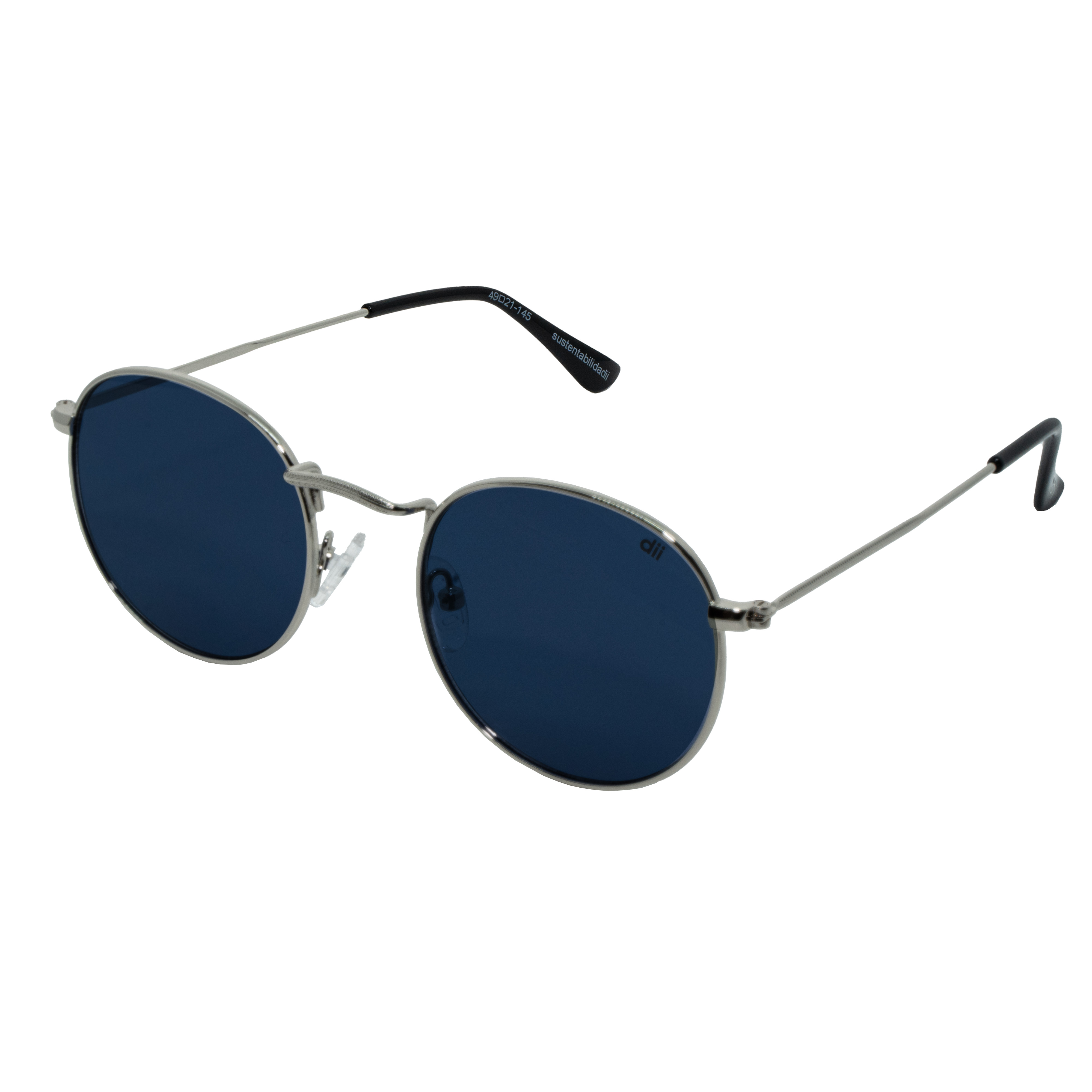 Óculos de Sol Unissex Dii Collection 1 9013 ECO Prata e Azul Óculos de Sol Unissex Dii Collection 1 9013 ECO Prata e A