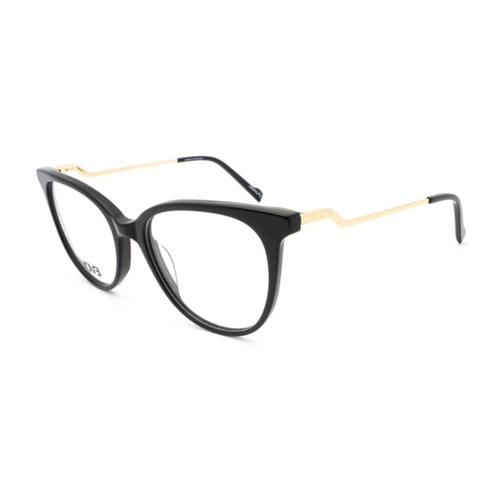 Armação de Óculos de Grau Feminina Evoke Retrô EVK RX62 Cor Preto e Dourado