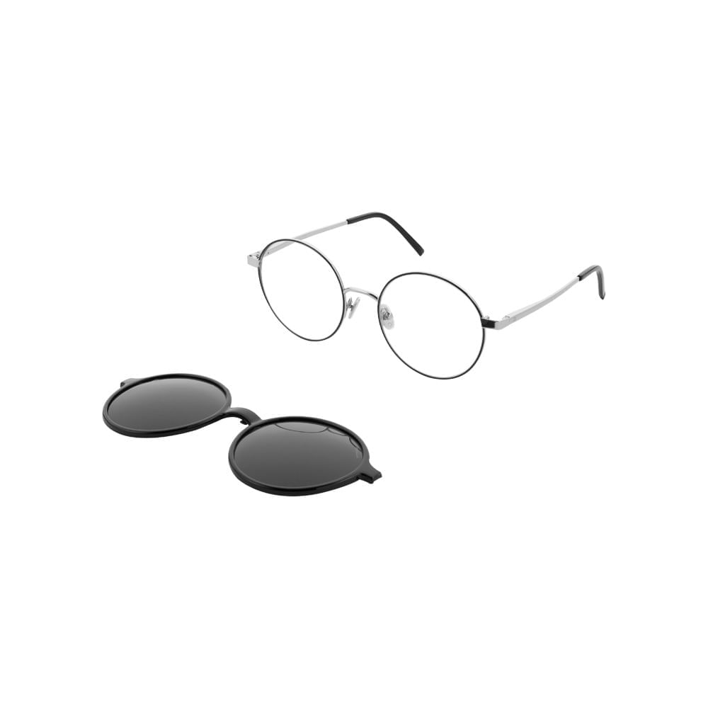 Armação para Óculos de Grau Dii Collection 1070 Preto com Clip On