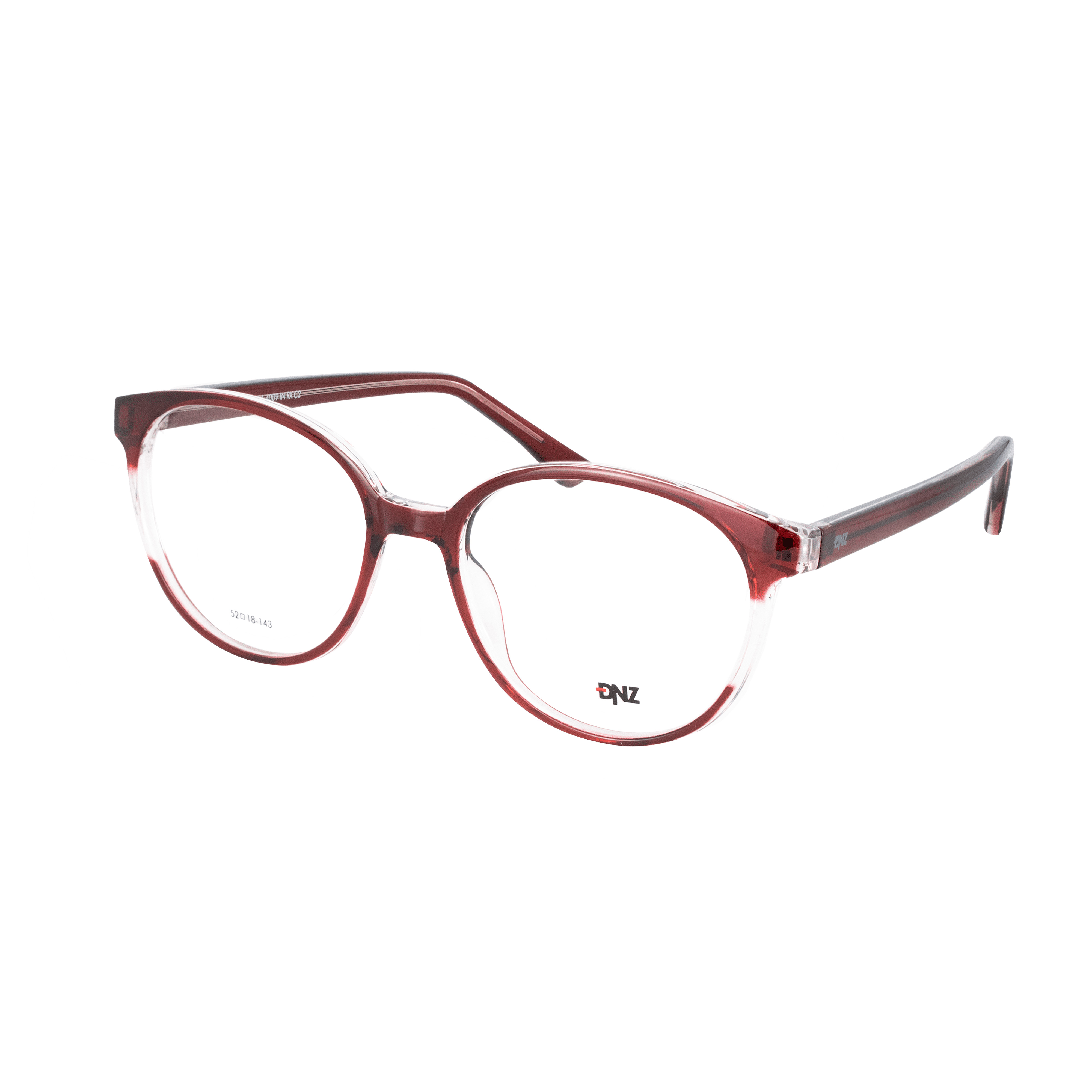 Armação para Óculos de Grau Feminino DNZ 1 4009 Degradê Marsala com Cristal