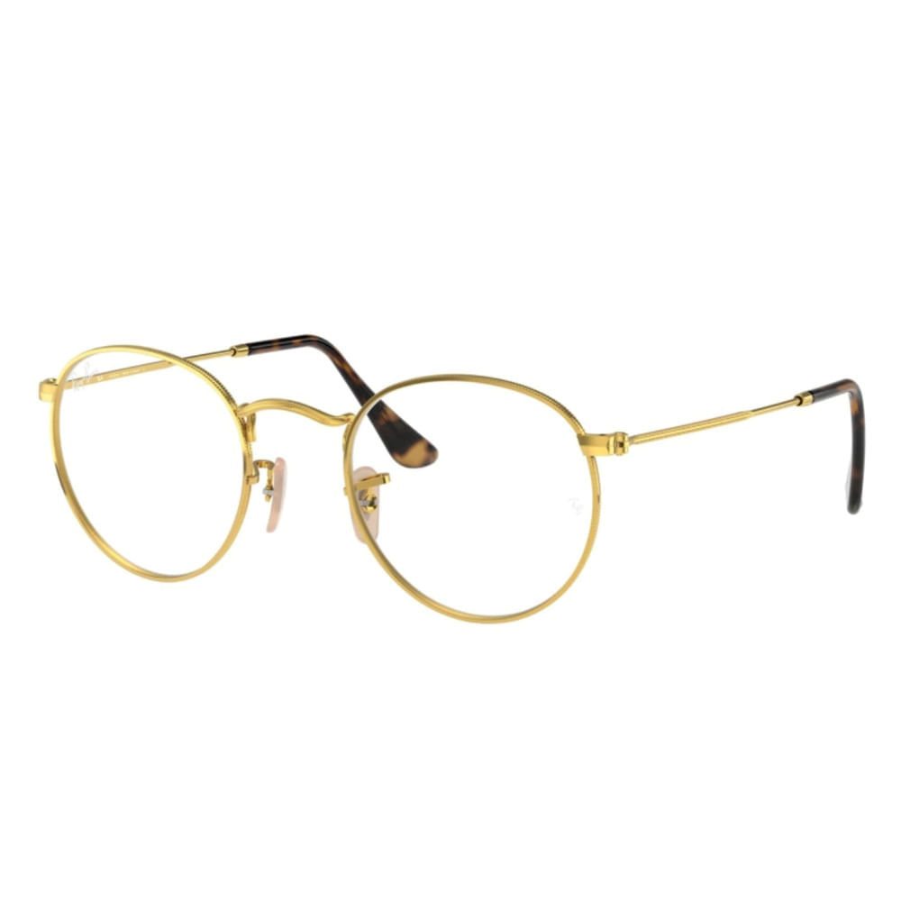 Armação de Óculos de Grau Ray Ban, modelo RX3447VL, cor Dourado, tamanho 53