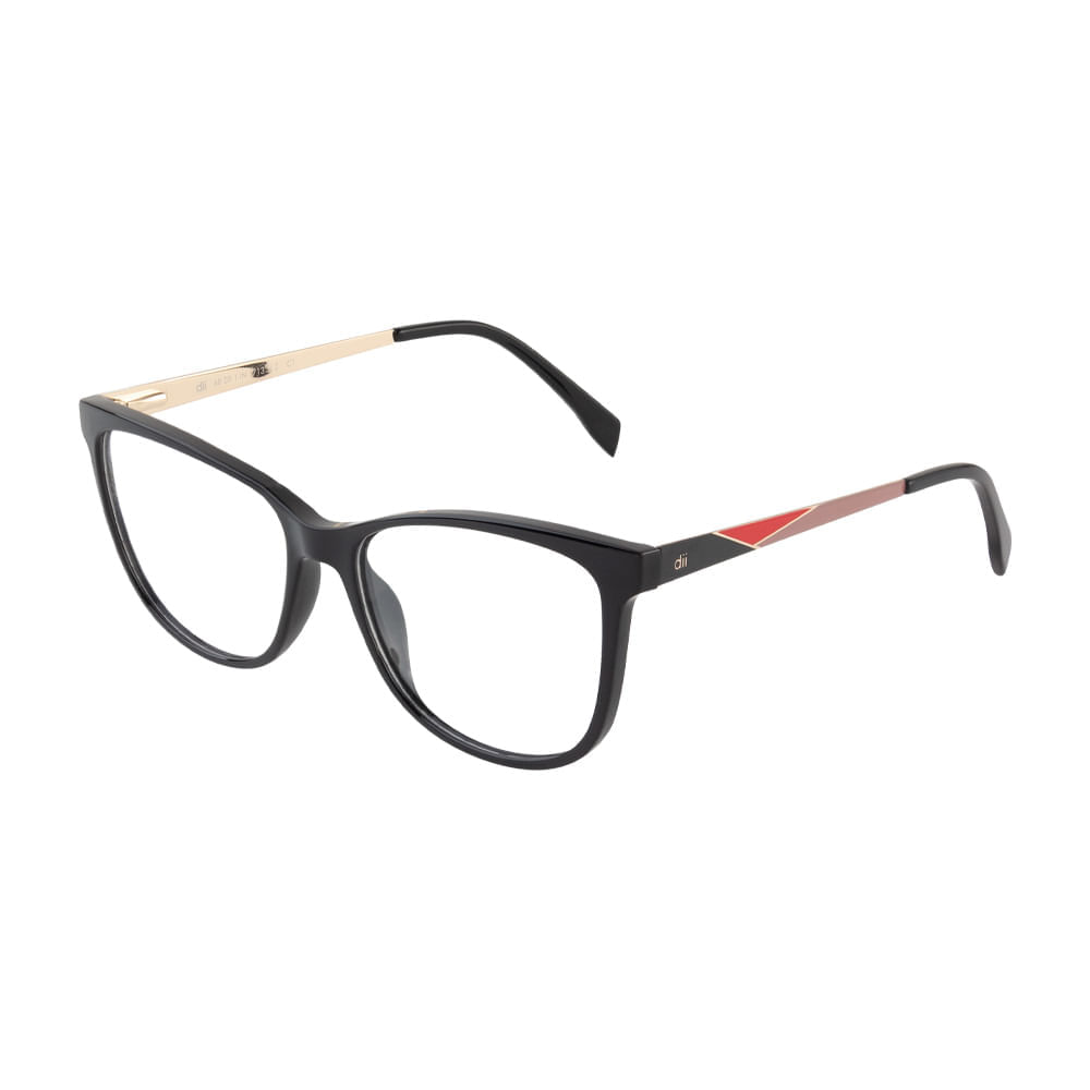 Armação para Óculos de Grau Feminino Dii Collection 1 1713 Preto