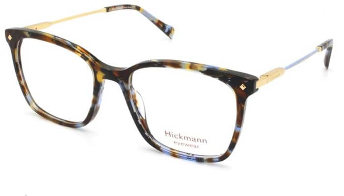 Armação de Óculos de Grau Feminina Hickmann HI60011 Quadrado Preto Mesclado